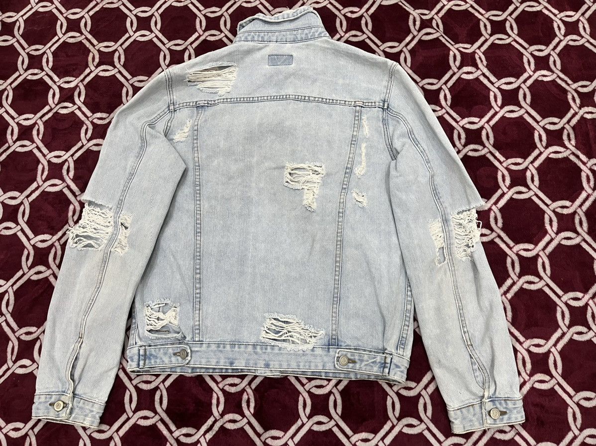 Asos Asos Ripped Trucker Denim Jacket Size US L / EU 52-54 / 3 - 2 Thumbnail
