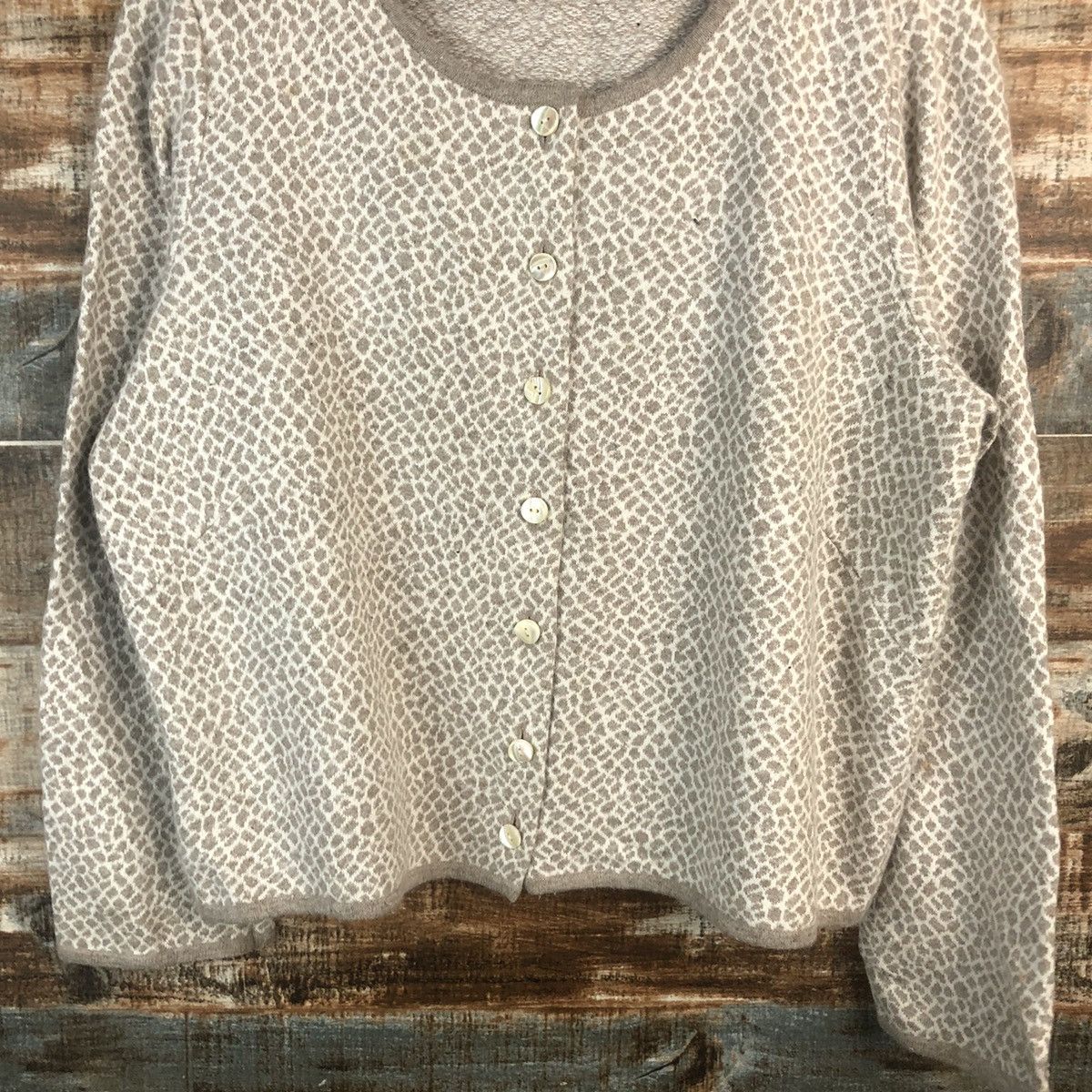 Vintage DL Mouth Valleyo Brown dotted Knitwear #C581 Size M / US 6-8 / IT 42-44 - 6 Thumbnail