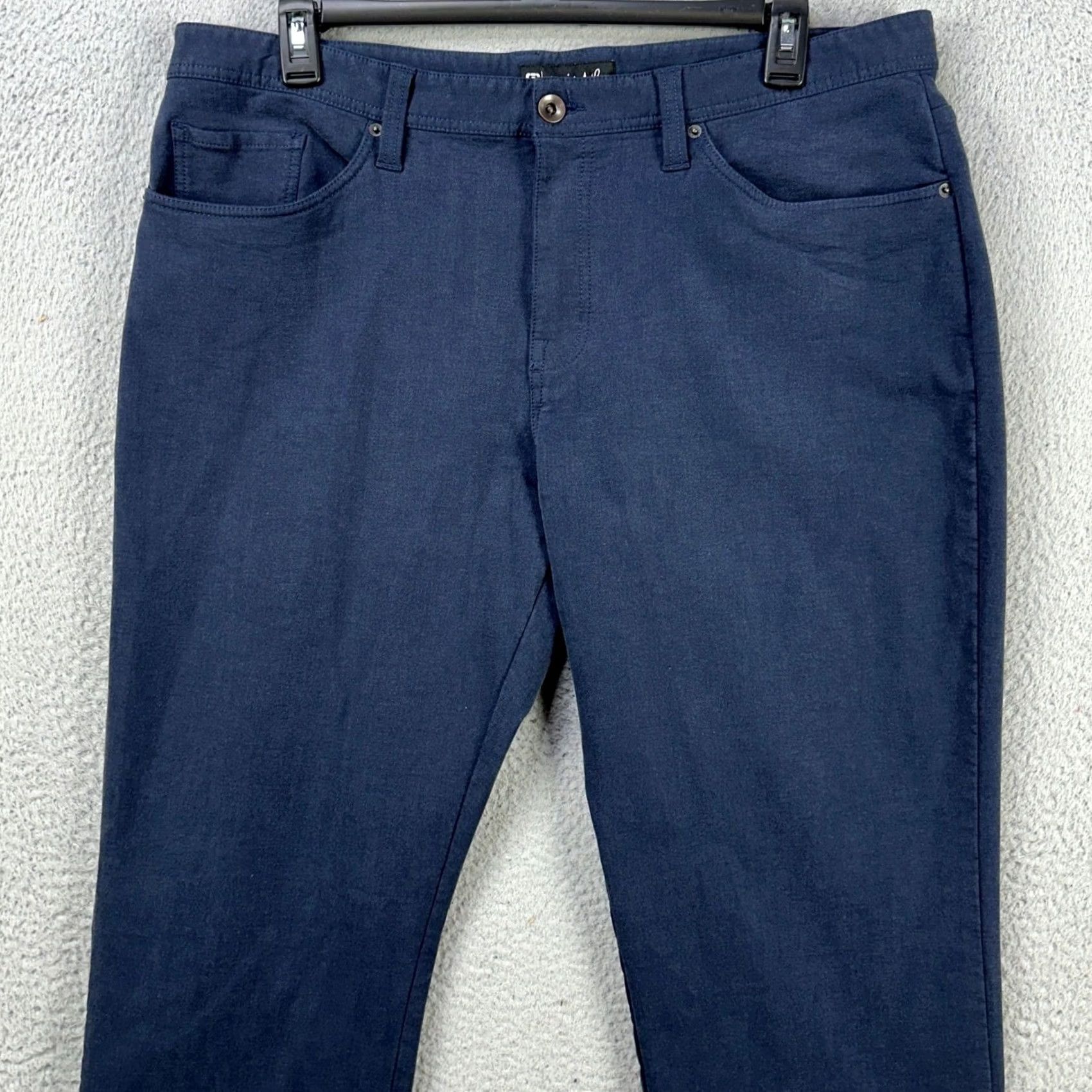 TravisMathew Travis Mathew Fleece Lined Pants Mens 40 Navy Blue Flat Front Stretch 5 Pocket Size US 40 / EU 56 - 3 Thumbnail