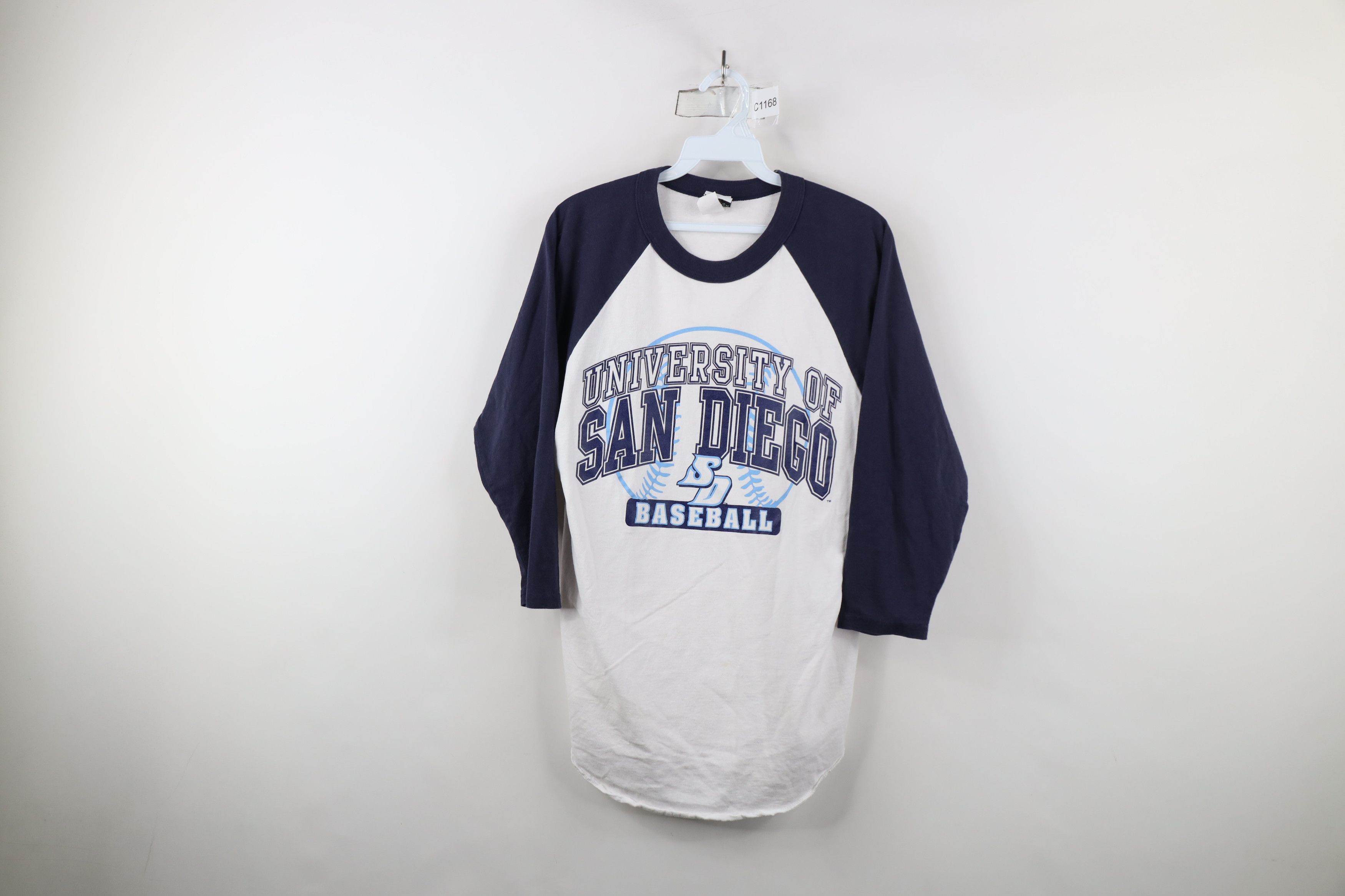 Vintage Vintage 90s San Diego Baseball 3/4 Sleeve Raglan T-Shirt USA Size US M / EU 48-50 / 2 - 1 Thumbnail