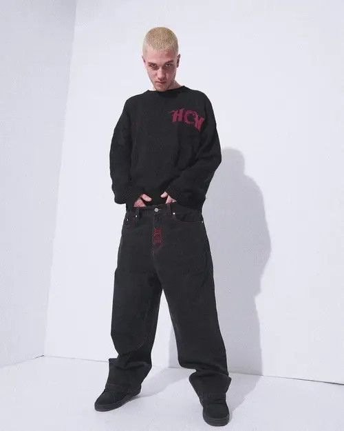 Japanese Brand American Retro Y2K pants skeleton straight Trousers Wide Leg Size US 34 / EU 50 - 6 Thumbnail