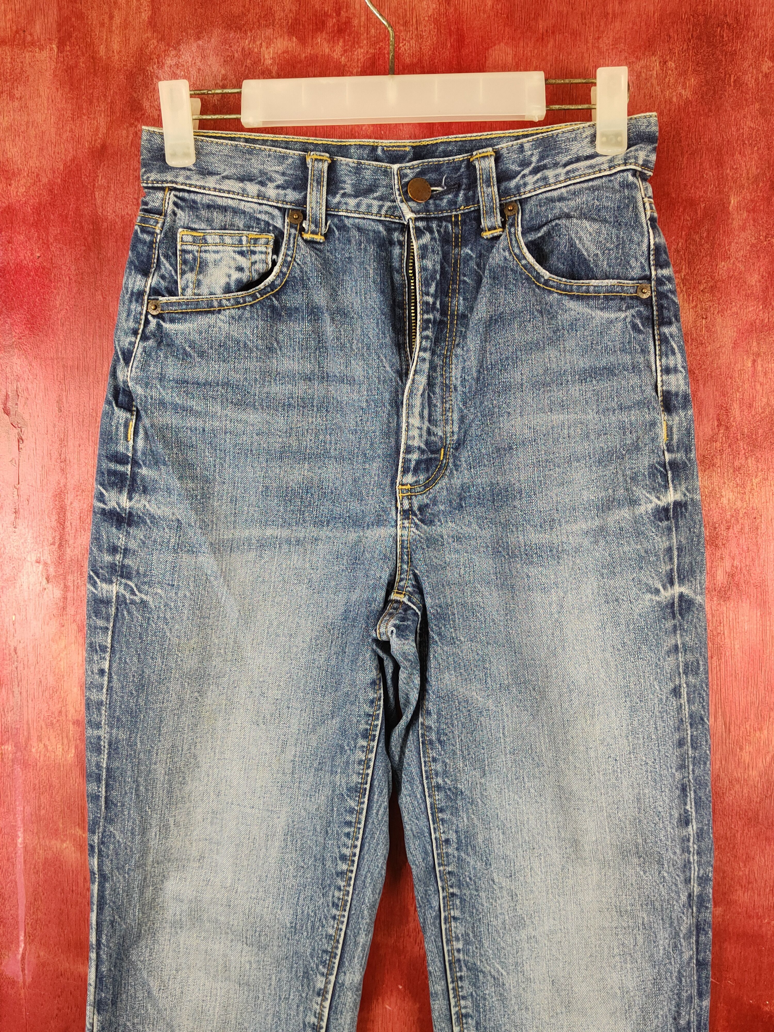 GU GU Blue Faded Distressed Ripped Jeans #S1771 Size US 27 - 2 Thumbnail