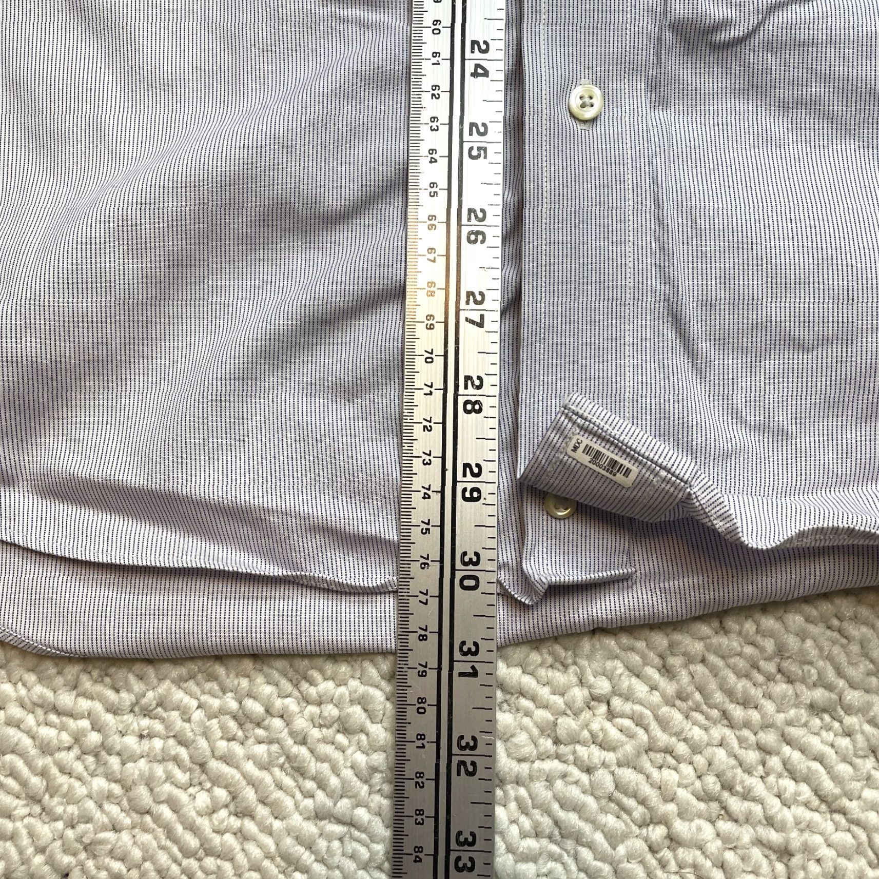Jos. A. Bank Jos A Bank Dress Shirt Mens 16 34 Light Gray Button Up Long Sleeve Travellers Size 34R - 6 Thumbnail