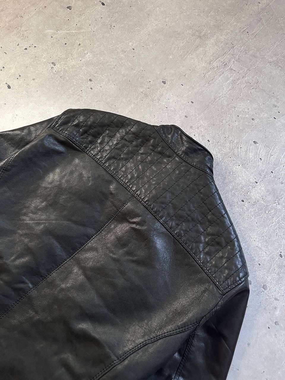 Leather Leonardo Black Leather Biker Jacket Y2K Avant Garde MOTO Size US L / EU 52-54 / 3 - 18 Thumbnail