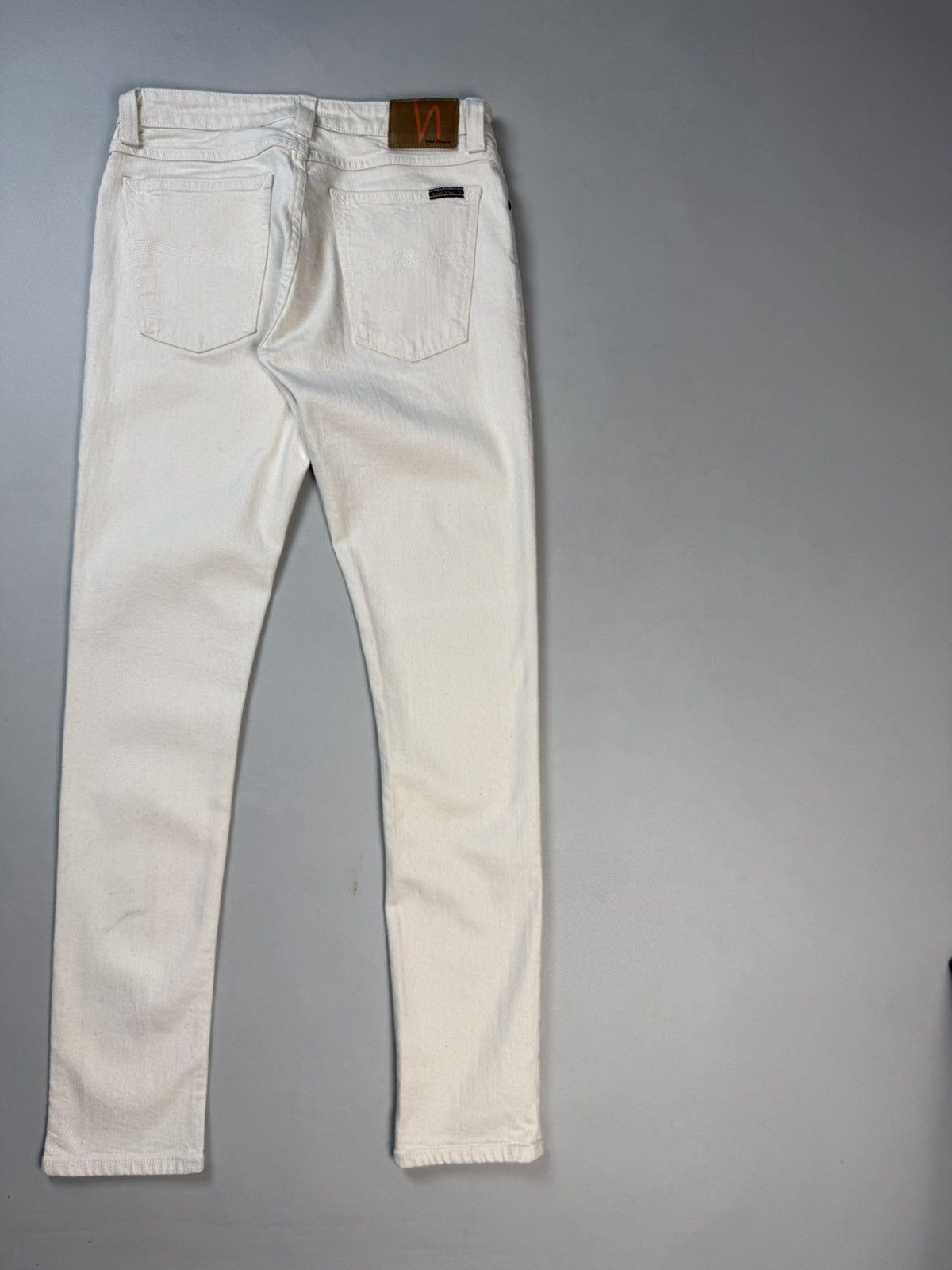 Nudie Jeans Nudie Jeans Co Skinny Lin Ecru Stretch Twill Men’s Jeans Size US 31 - 21 Thumbnail