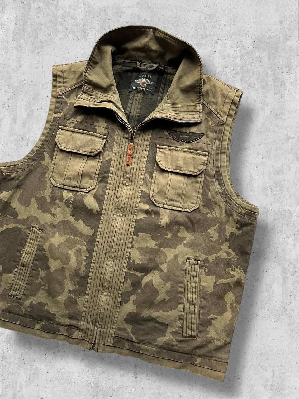 Harley Davidson HARLEY DAVIDSON military camo vest heavy vintage racing Size US XL / EU 56 / 4 - 6 Thumbnail