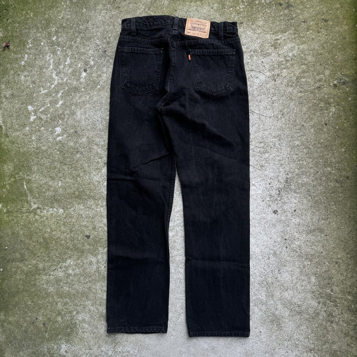 Vintage 90s Levi's 505 Orange Tab Black Denim Jeans Grunge