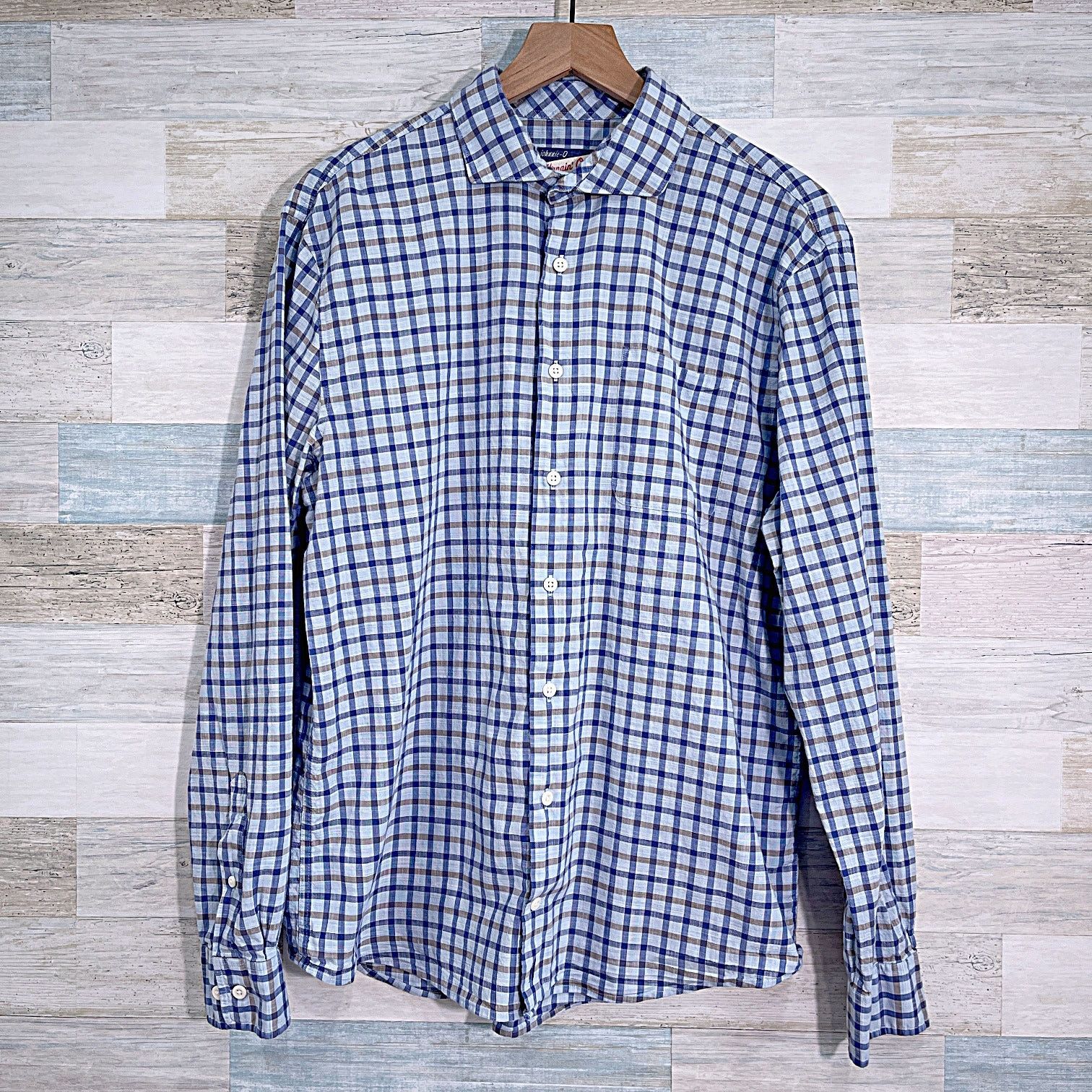 johnnie-O Johnnie O Cotton Lawn Button Front Shirt Blue Mens Medium Size US M / EU 48-50 / 2 - 1 Thumbnail