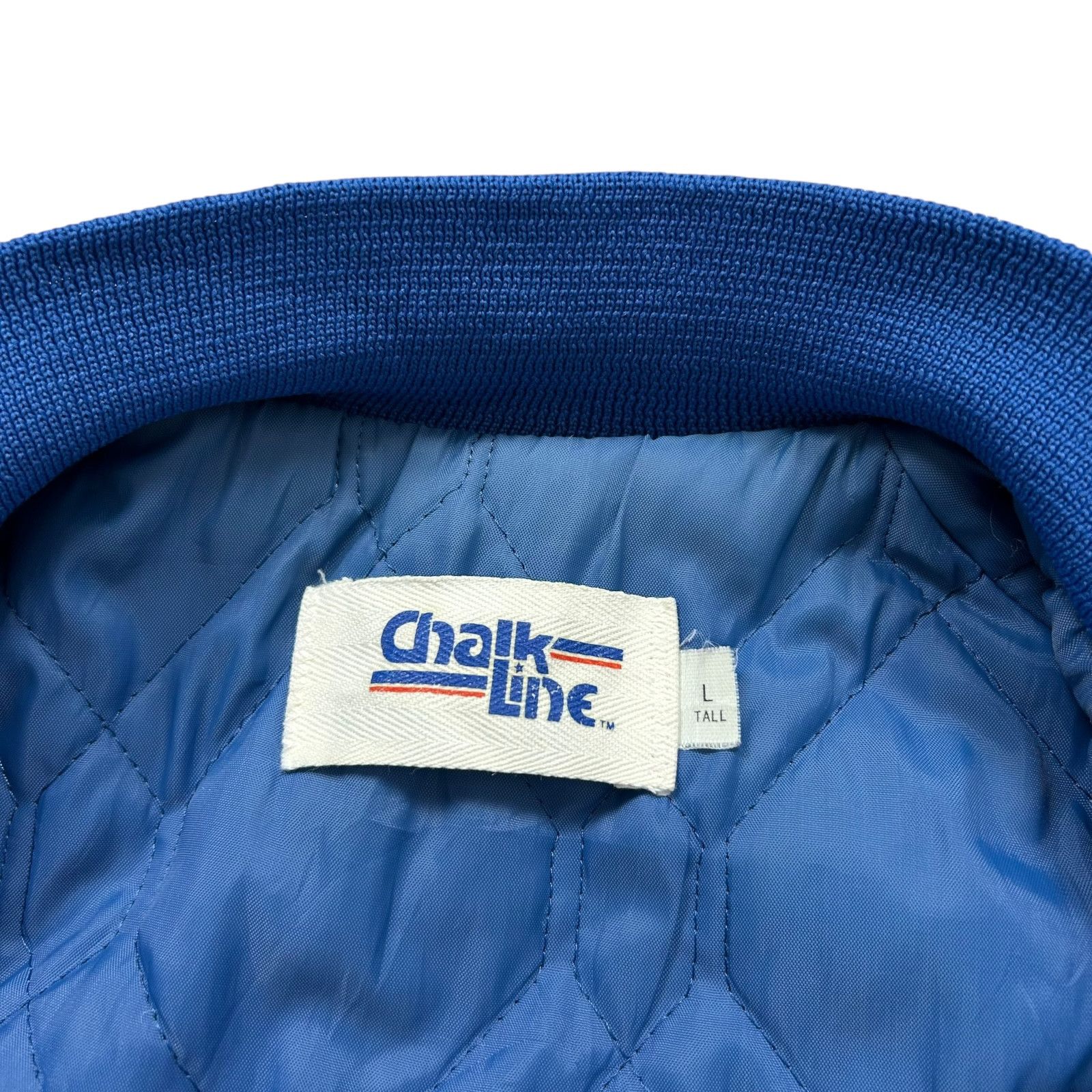 MLB VTG 90s CHICAGO CUBS CHALK LINE SATIN JACKET SPELL OUT L Size US L / EU 52-54 / 3 - 5 Thumbnail