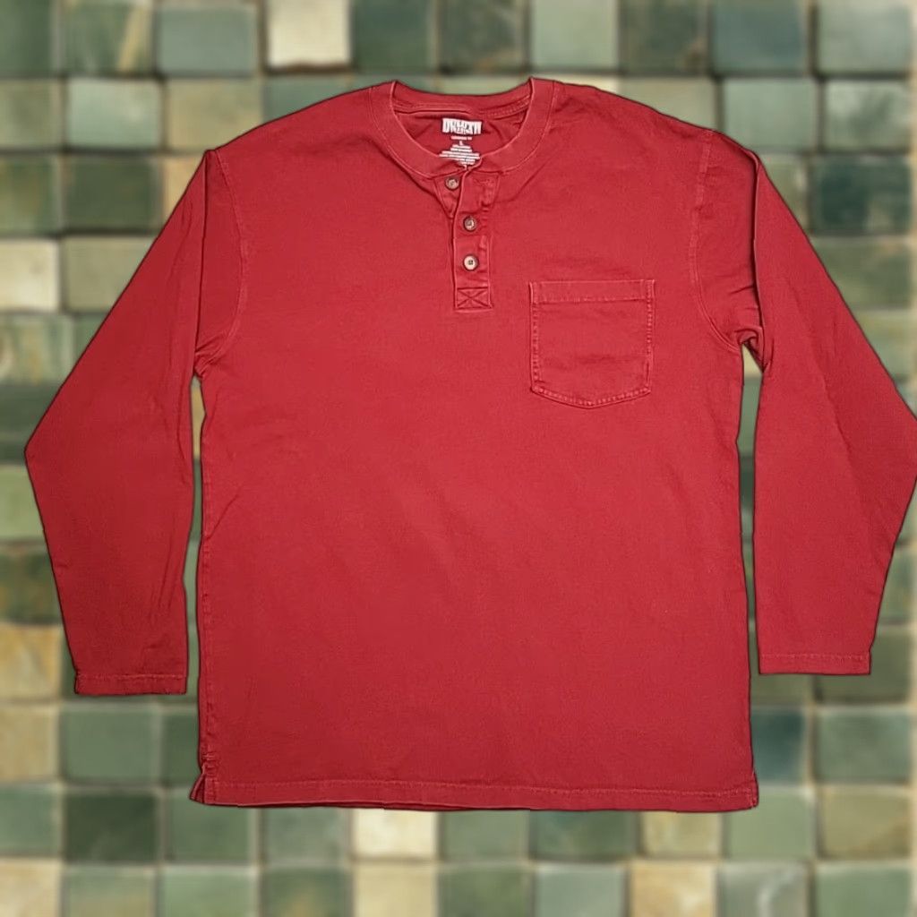 Duluth Trading Company Duluth Trading Co Shirt Mens Large Red Henley Long Sleeve Longtail Cotton Casual Size US L / EU 52-54 / 3 - 1 Thumbnail