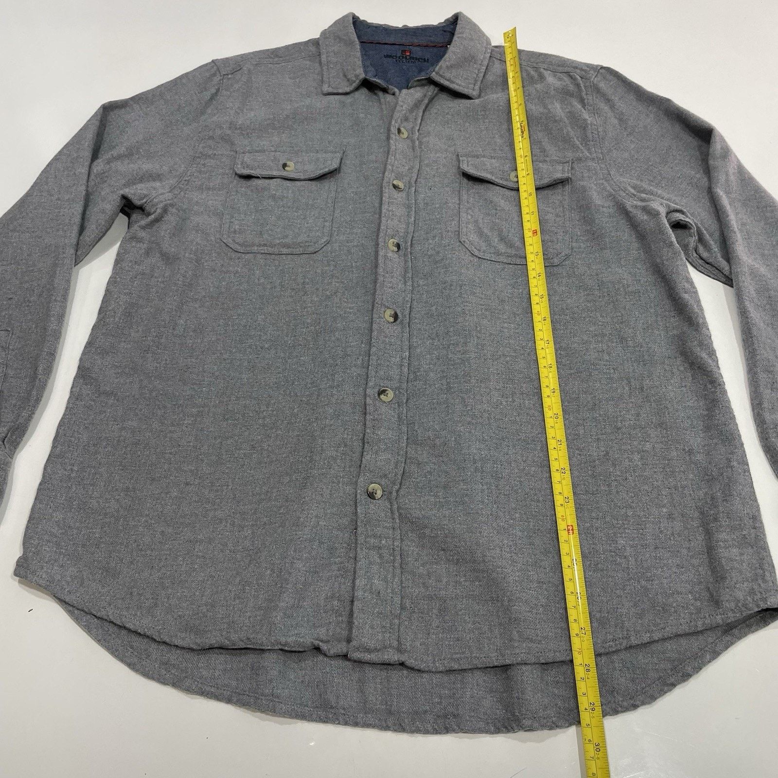 Woolrich Woolen Mills Woolrich Men’s Gray Heather Cotton Flannel Button Shirt L Size US L / EU 52-54 / 3 - 4 Thumbnail
