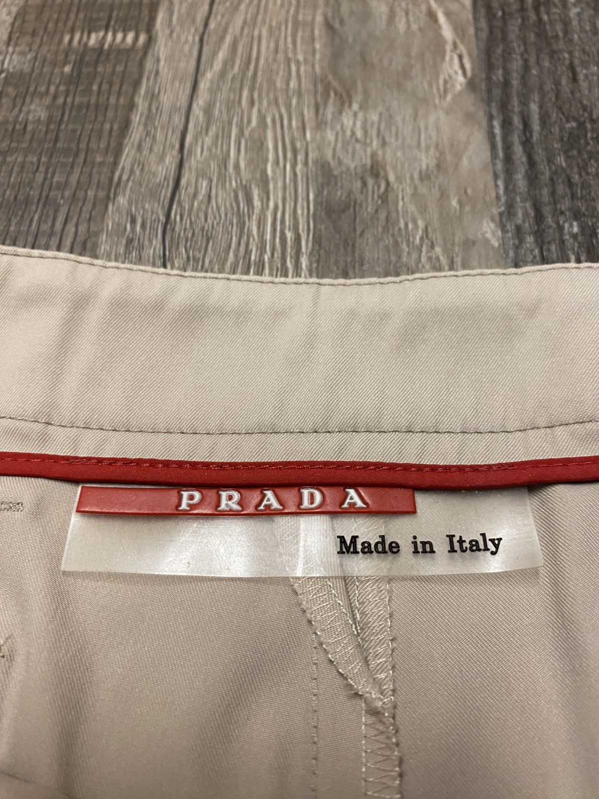 Prada Prada Linea Rossa Trousers Khaki Pants Red Tab Rare Size US 26 / EU 42 - 4 Thumbnail