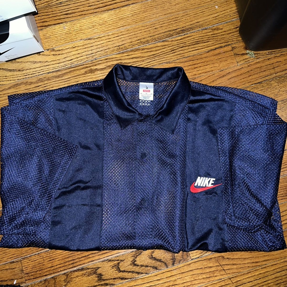 Nike × Supreme Supreme Nike Mesh S/S Shirt Navy Size: Extra Large Size US XL / EU 56 / 4 - 2 Thumbnail