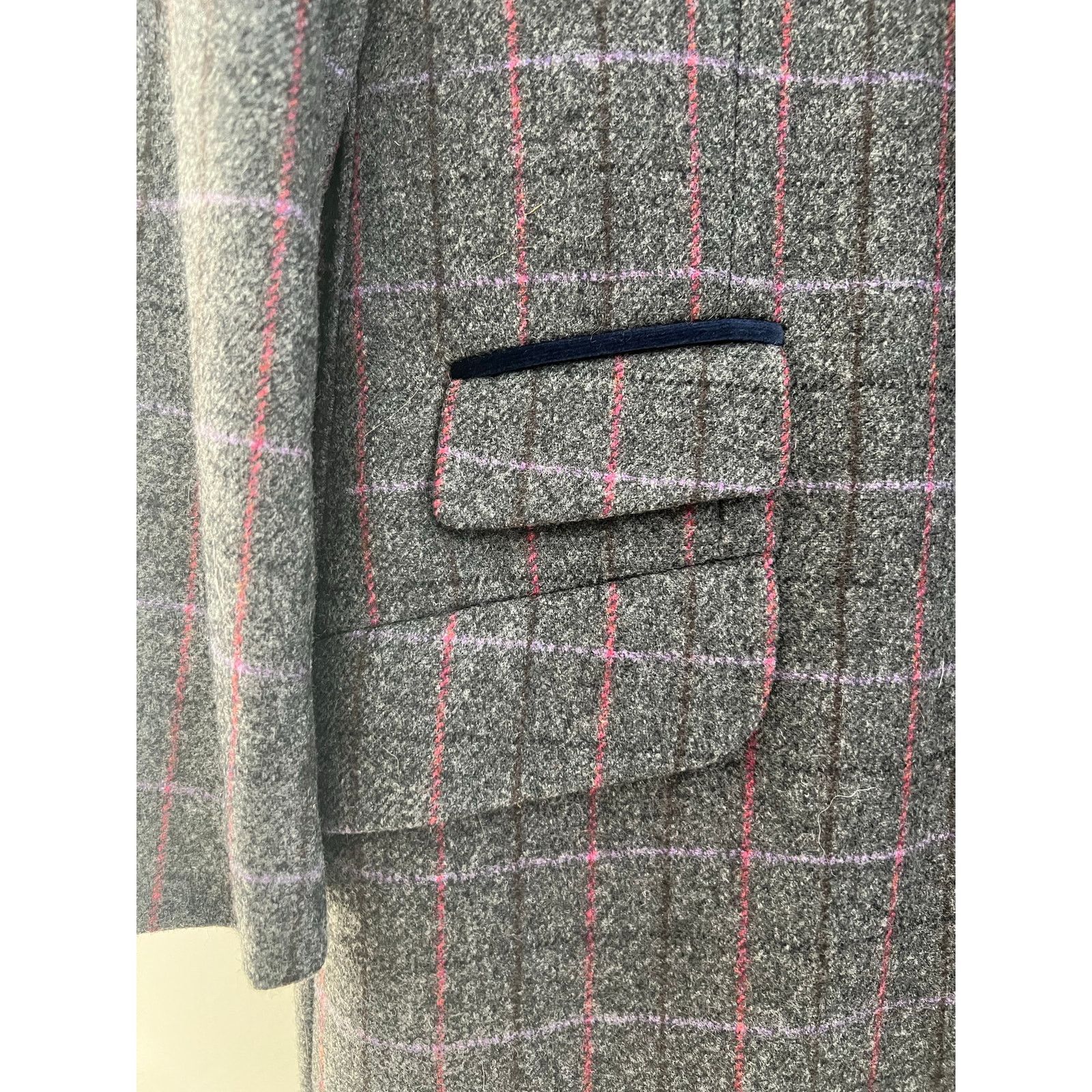 Duchamp Duchamp Lambswool Plaid Overcoat Satin Lining Size 40 Size US M / EU 48-50 / 2 - 4 Thumbnail