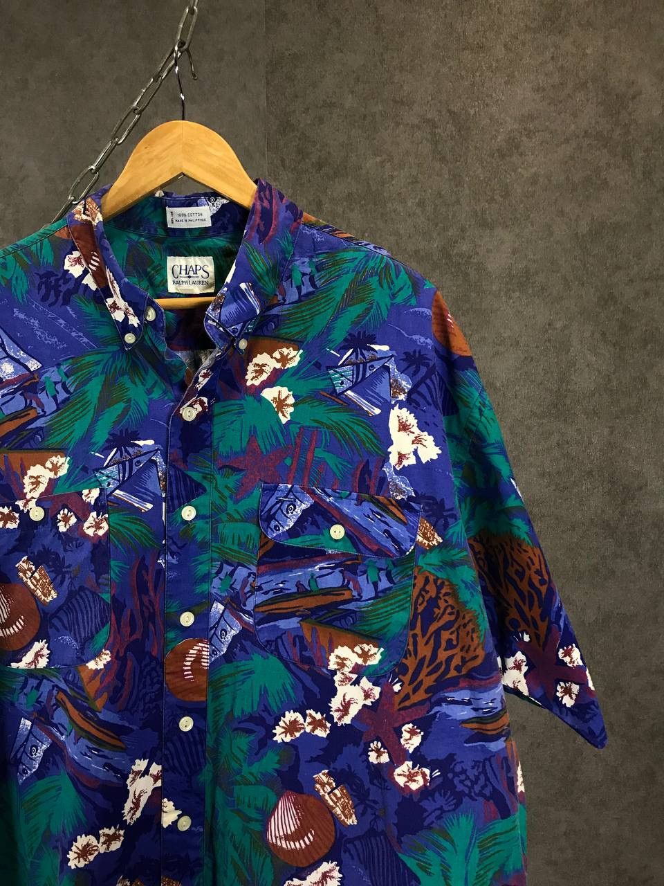 Chaps Ralph Lauren Chaps Ralph Lauren vintage designer crazy Hawaiian shirt Size US XL / EU 56 / 4 - 2 Thumbnail