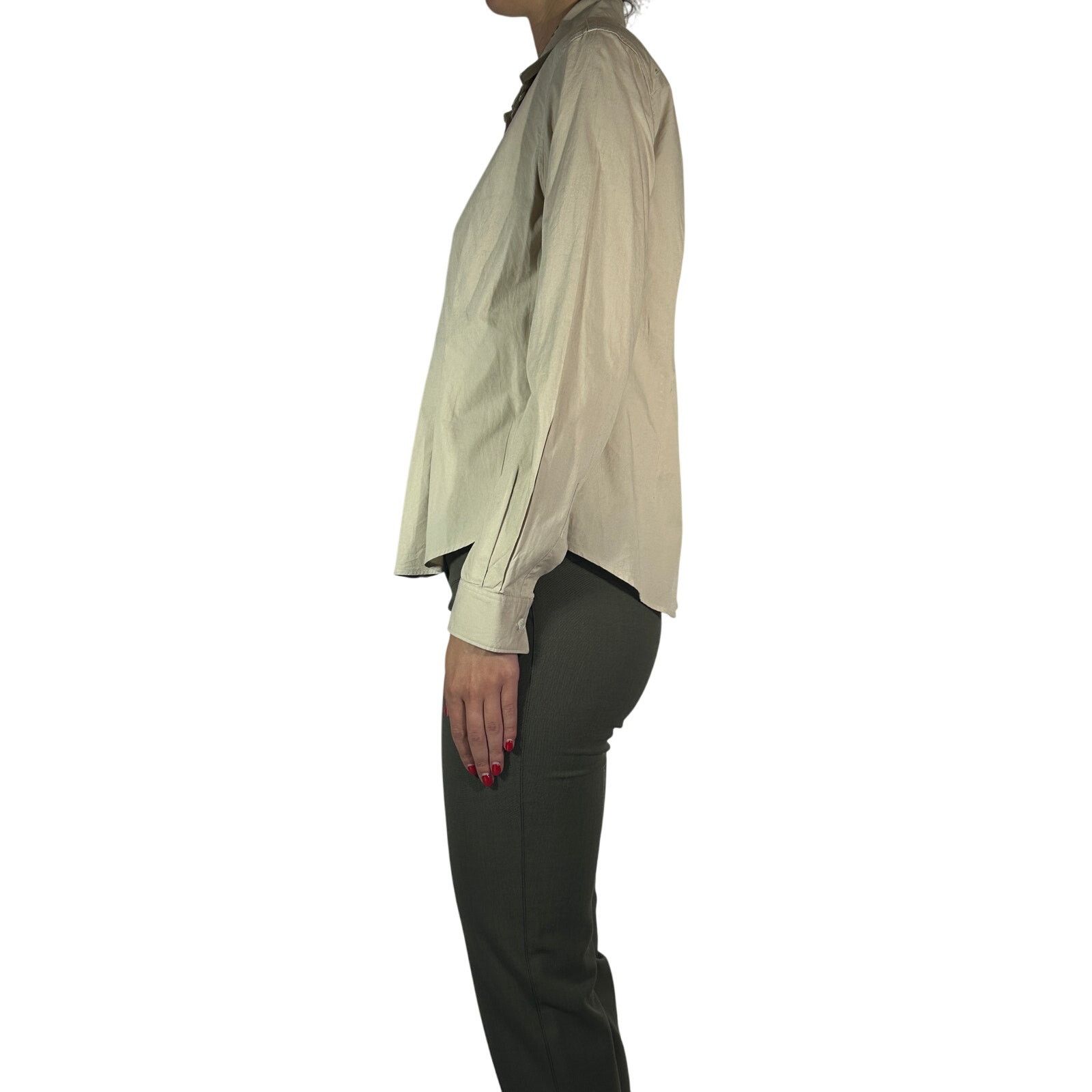 Burberry BURBERRY Classic Check Neck Long Sleeve Shirt Beige L Size L / US 10 / IT 46 - 5 Thumbnail