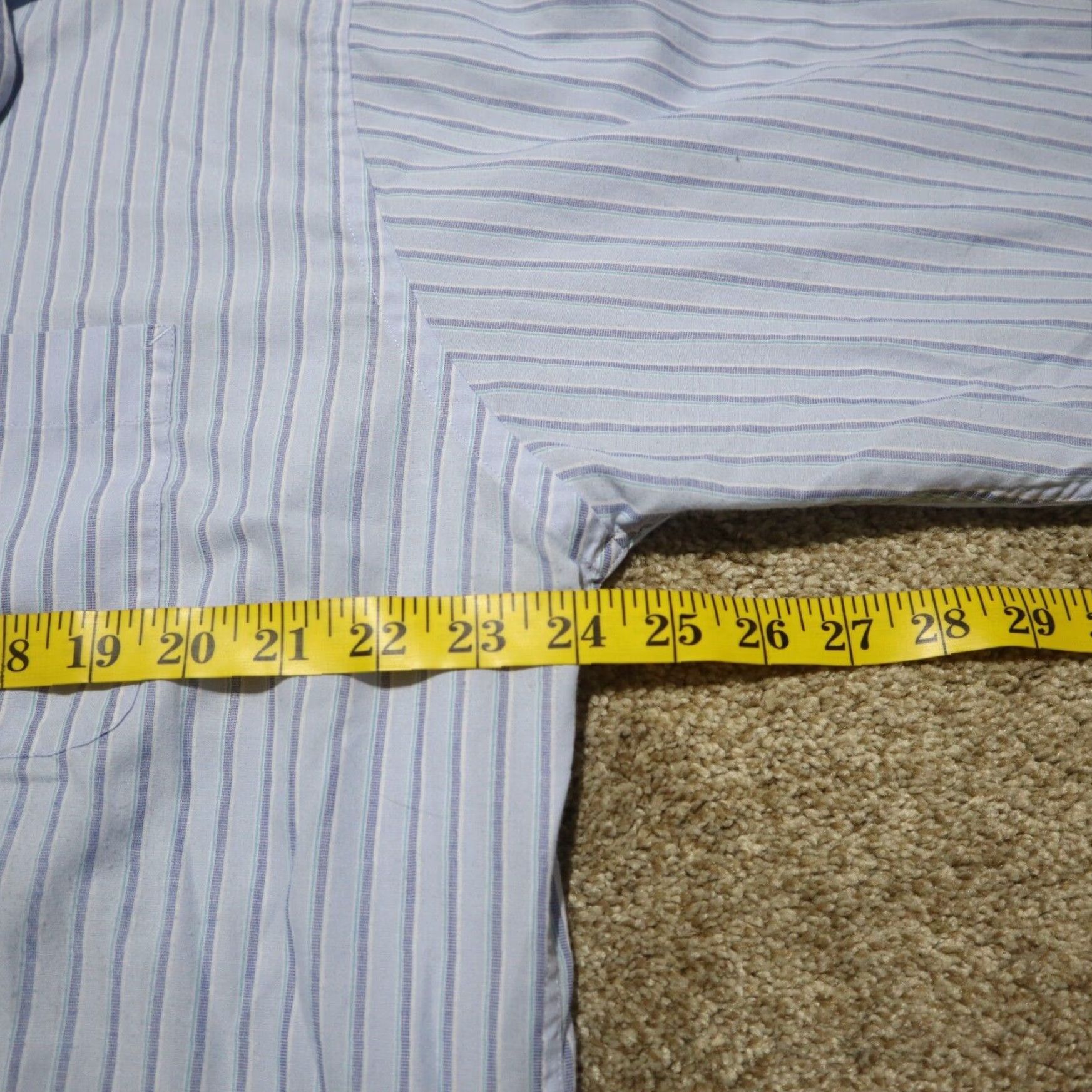 Dockers Dockers Button Up Short Sleeve Shirt Blue Striped Plaid Casual Mens Large Size US L / EU 52-54 / 3 - 5 Thumbnail