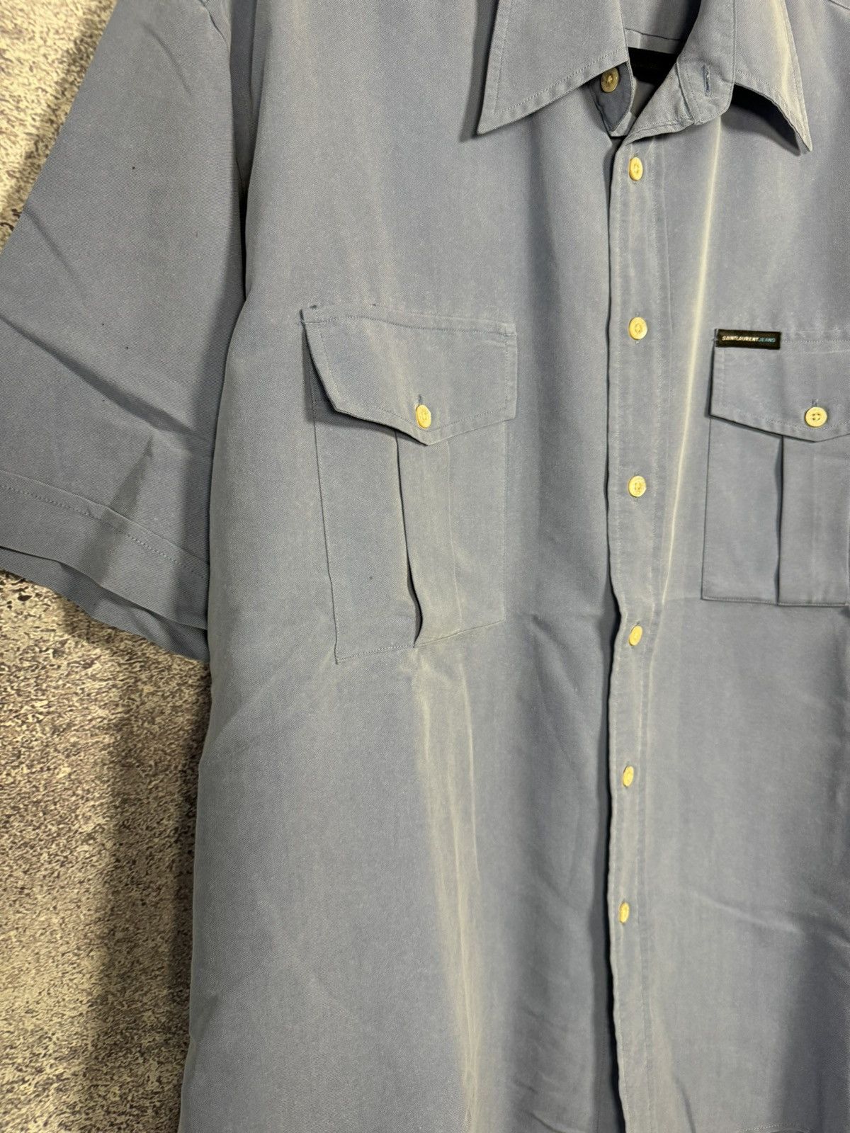 Designer × Saint Laurent Paris × Vintage Vintage Saint Laurent Jeans Shirt y2k XL size Size US XL / EU 56 / 4 - 7 Thumbnail