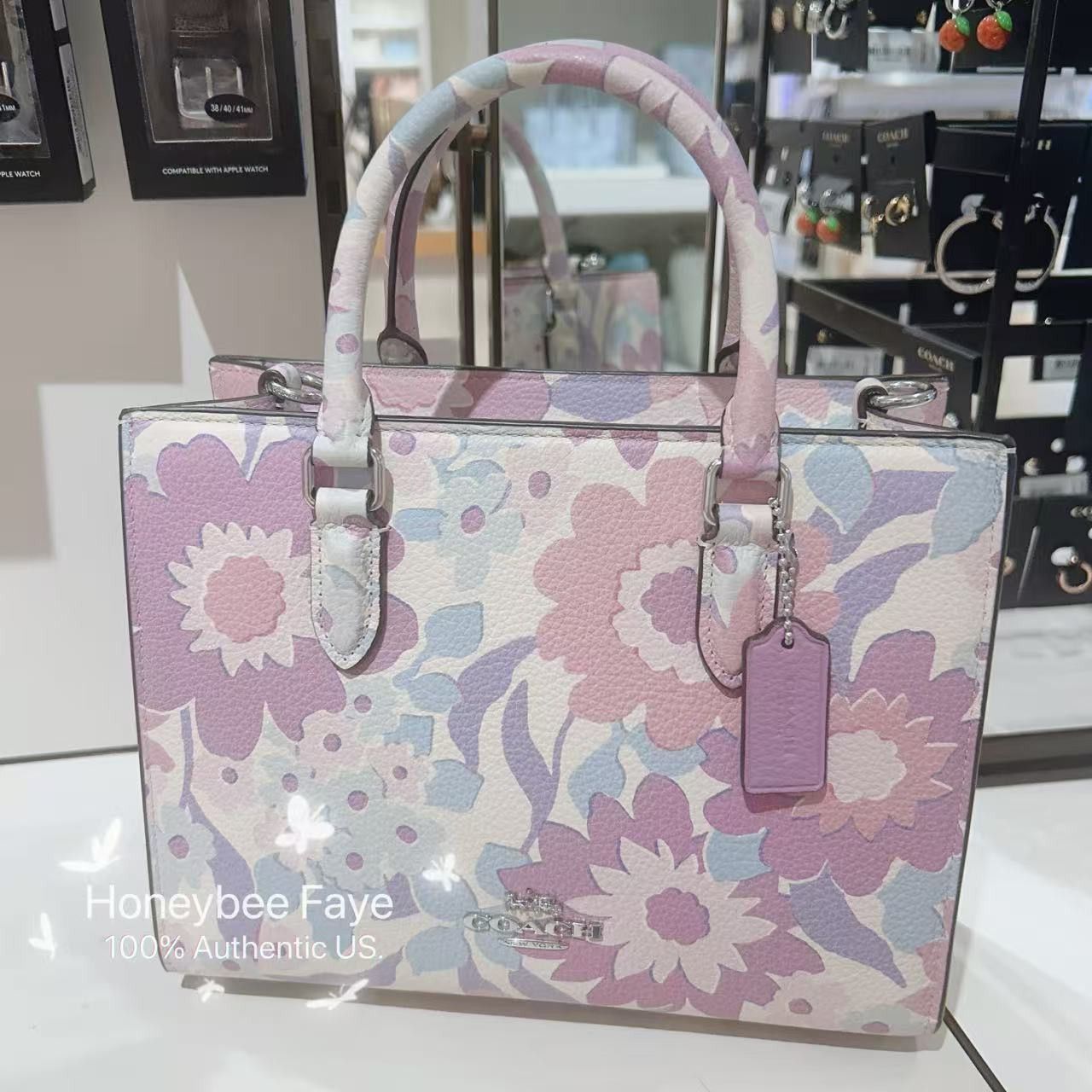 Coach Maggie Small Tote Bag With Floral Print CBM08 Size ONE SIZE - 1 Thumbnail