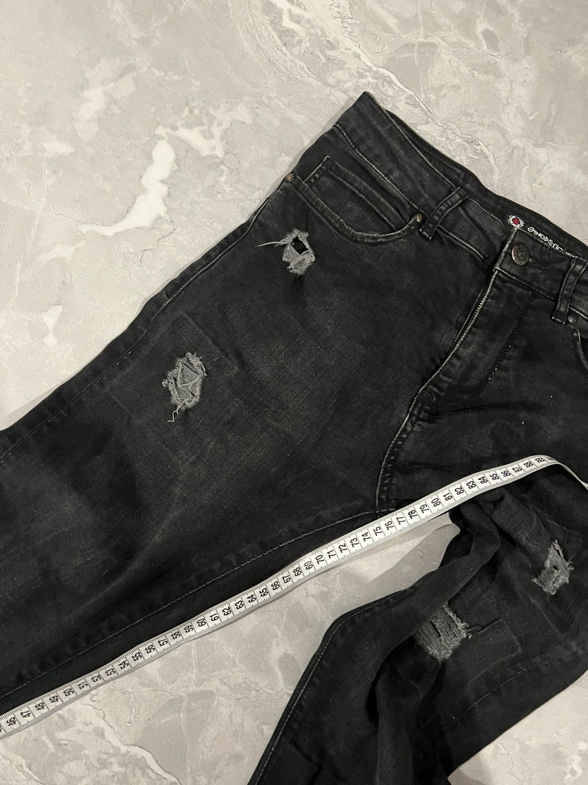 Vintage Dark Japanese Grunge / Avan Garde Skinny / Number Nine Style Size US 32 / EU 48 - 9 Thumbnail