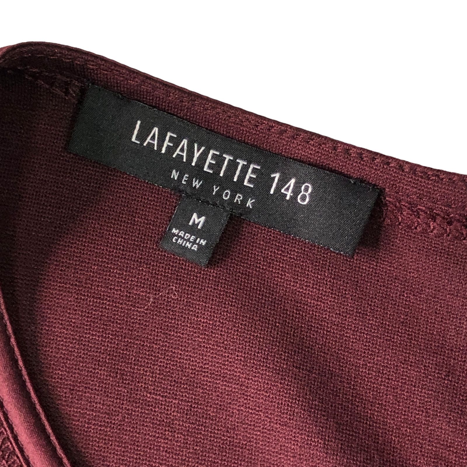 Lafayette 148 Lafayette 148 Size M Dress Shift Burgundy Back Zip Ponte Size M / US 6-8 / IT 42-44 - 20 Thumbnail
