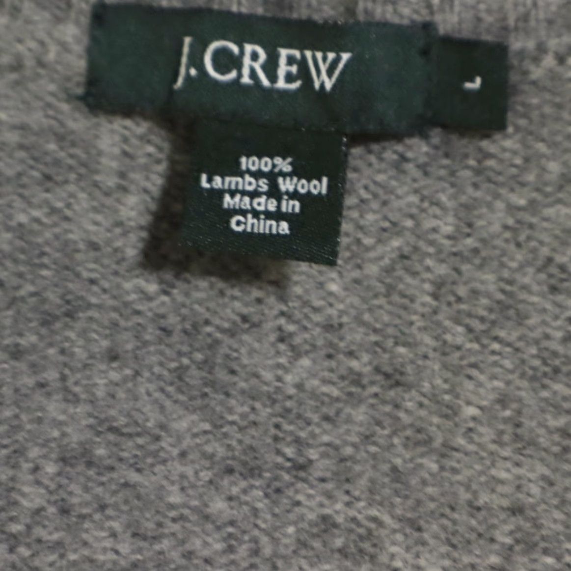 J.Crew J. Crew Lambswool Argyle Solid V-Neck Sweater Gray Men's L Shirt Size US L / EU 52-54 / 3 - 5 Thumbnail