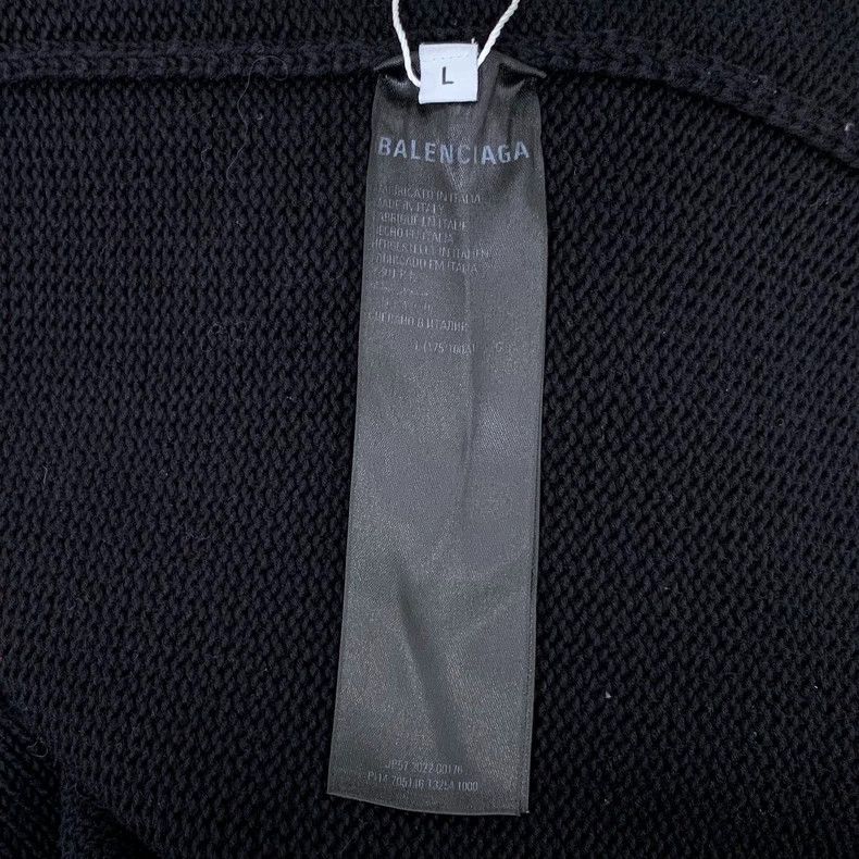 Other Balenciaga Black monogram embroidered crew neck long sleev Size US L / EU 52-54 / 3 - 6 Thumbnail