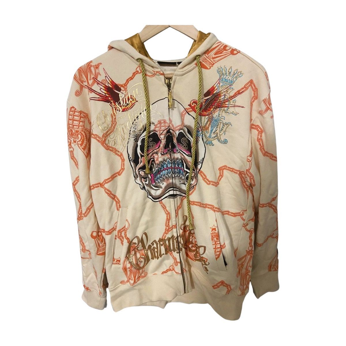Christian Audigier × Ed Hardy Christian Audigier "Charmed Life” Hoodie Rhinestones Size US M / EU 48-50 / 2 - 1 Thumbnail