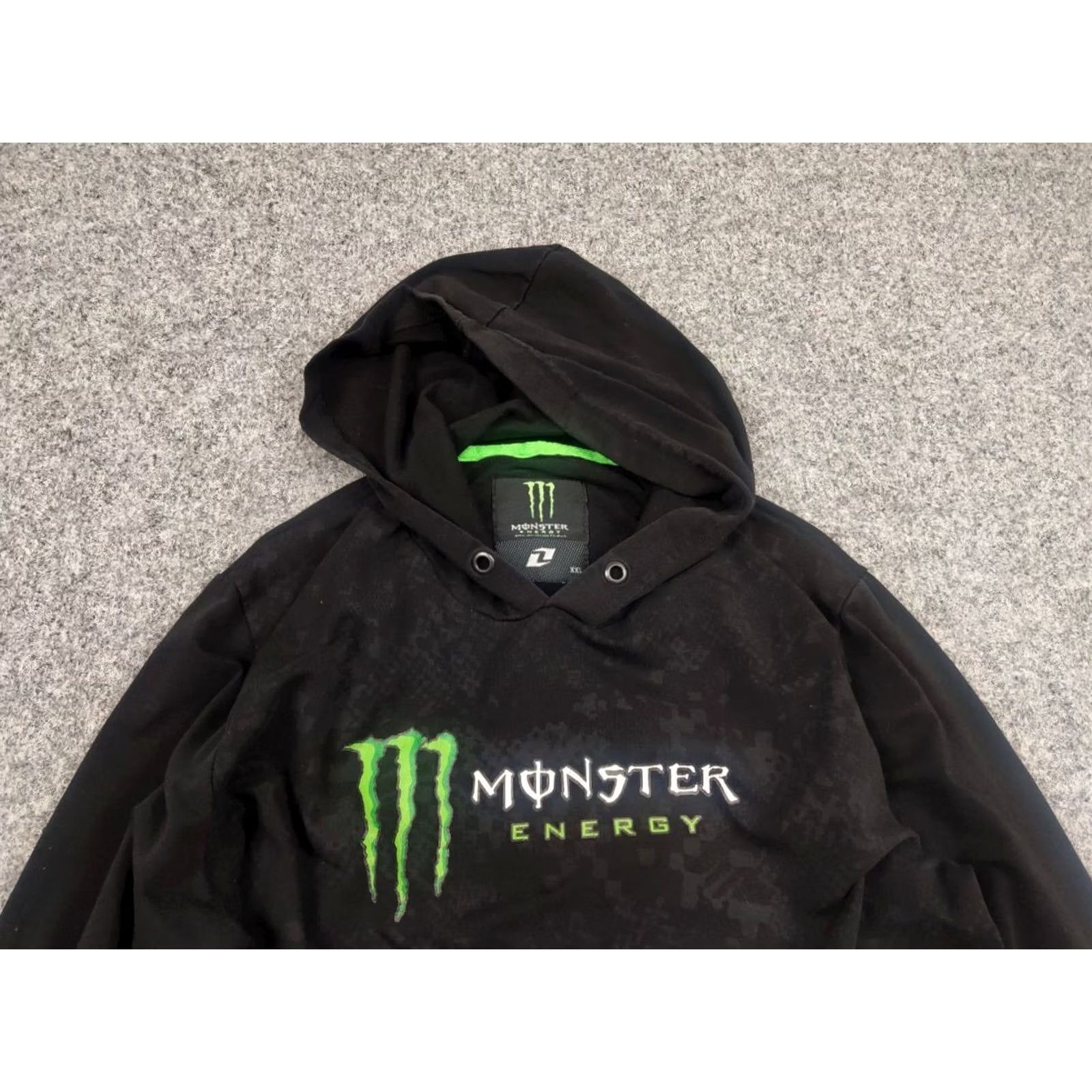 Logo 7 VINTAGE Monster Energy Hoodie Racing Black Logo Y2K Style Size US L / EU 52-54 / 3 - 4 Thumbnail