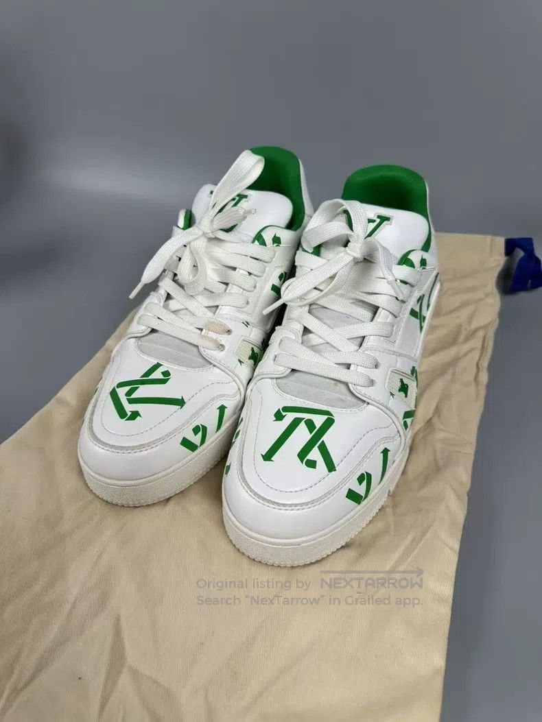 Louis Vuitton Louis Vuitton Black, white and green printed casual shoes Size US 7 / EU 40 - 1 Thumbnail