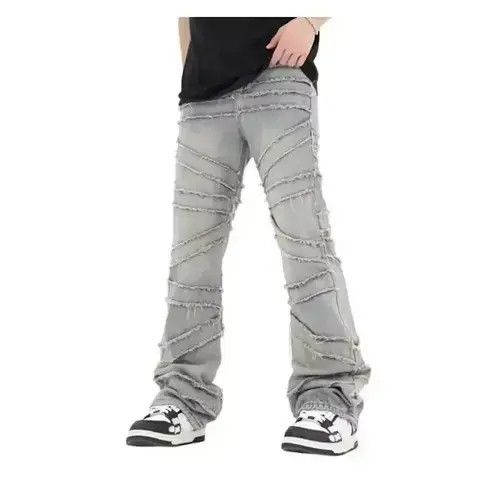 Japanese Brand × Jean Men Embroidery Stacked Jeans, Flared Women Size US 28 / EU 44 - 4 Thumbnail