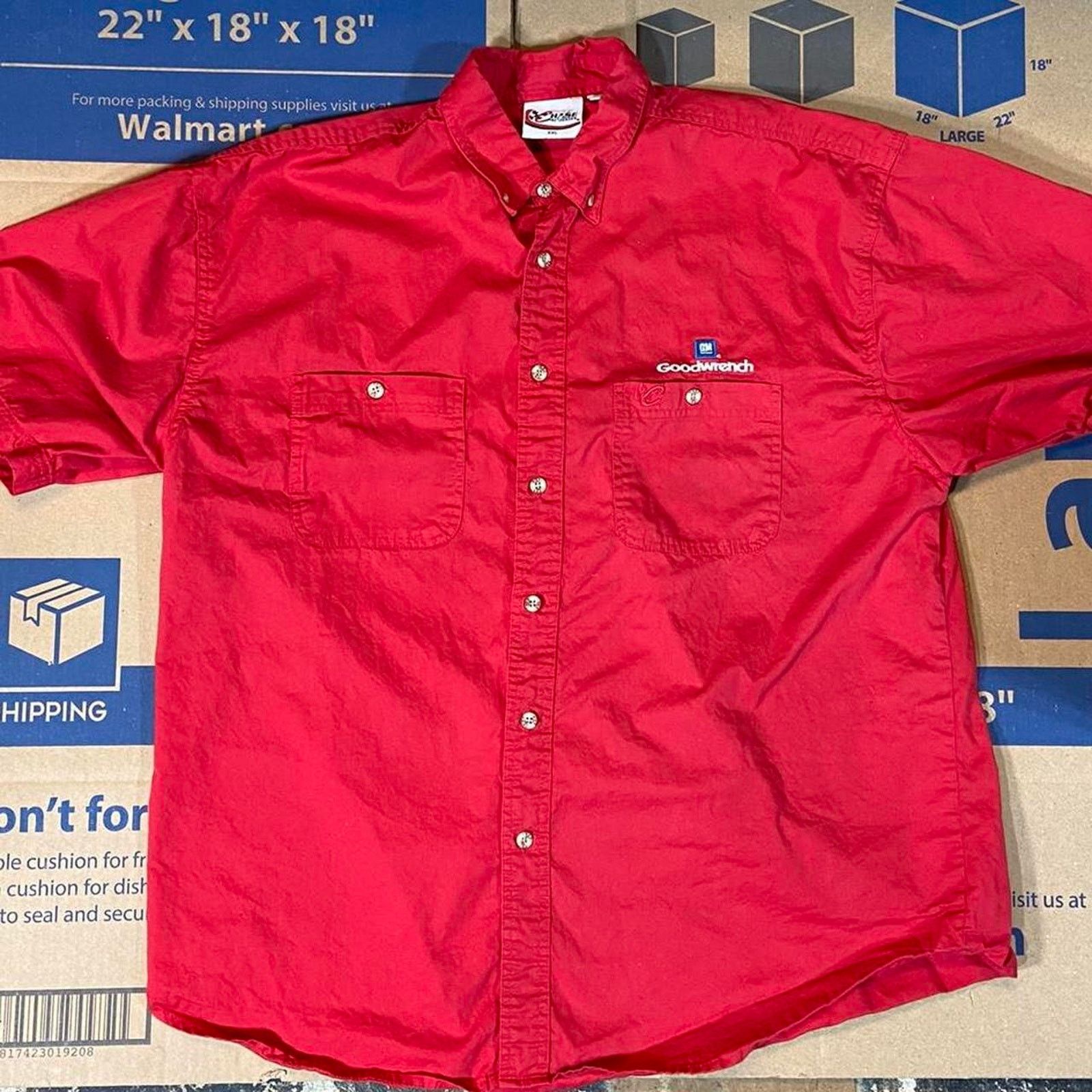 Chase Authentics Y2k red button up nascar shirt Size US XXL / EU 58 / 5 - 2 Thumbnail