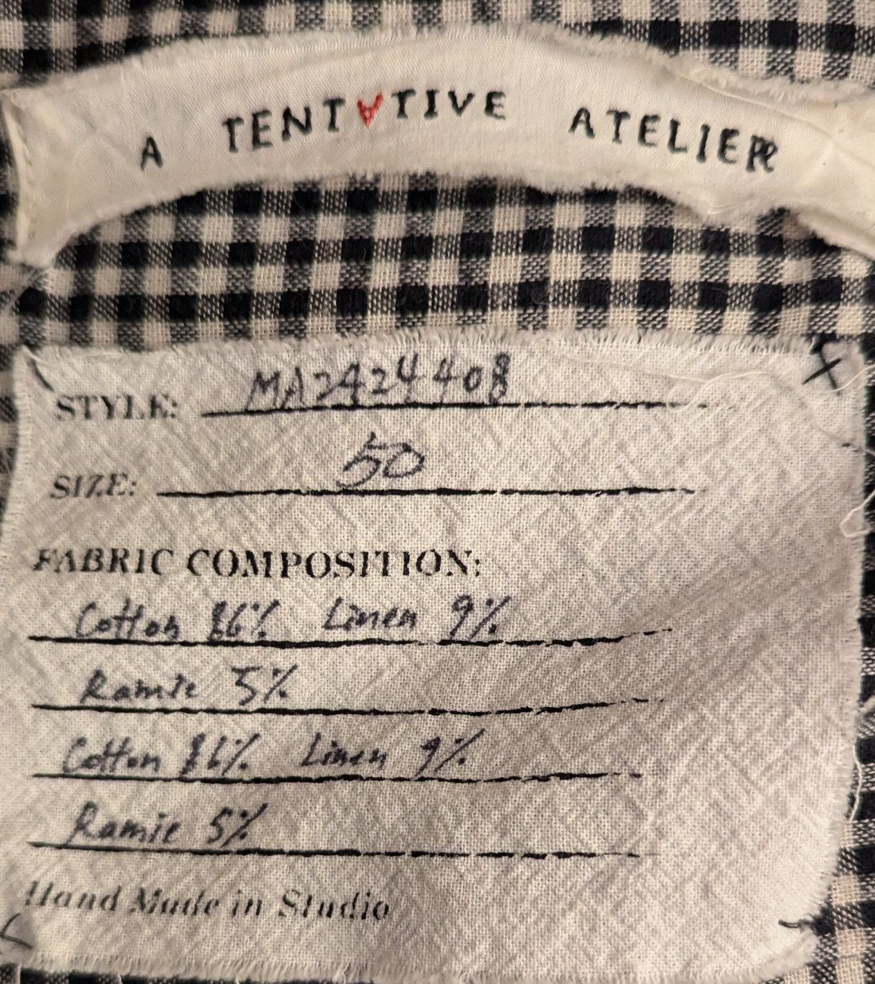 Archivio J.M. Ribot Avis N. Distress Patch Checks Shirt Size US M / EU 48-50 / 2 - 4 Thumbnail