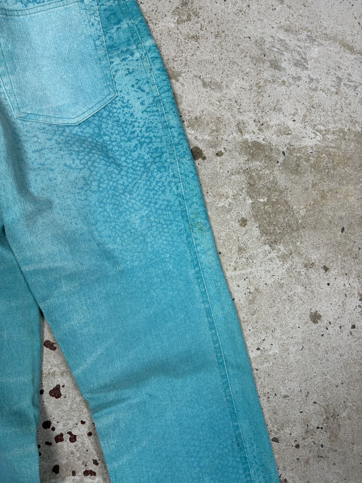 Roberto Cavalli Vintage 90s Roberto Cavalli Jeans Blue Fish Scale Denim Pant Size 28" / US 6 / IT 42 - 17 Thumbnail