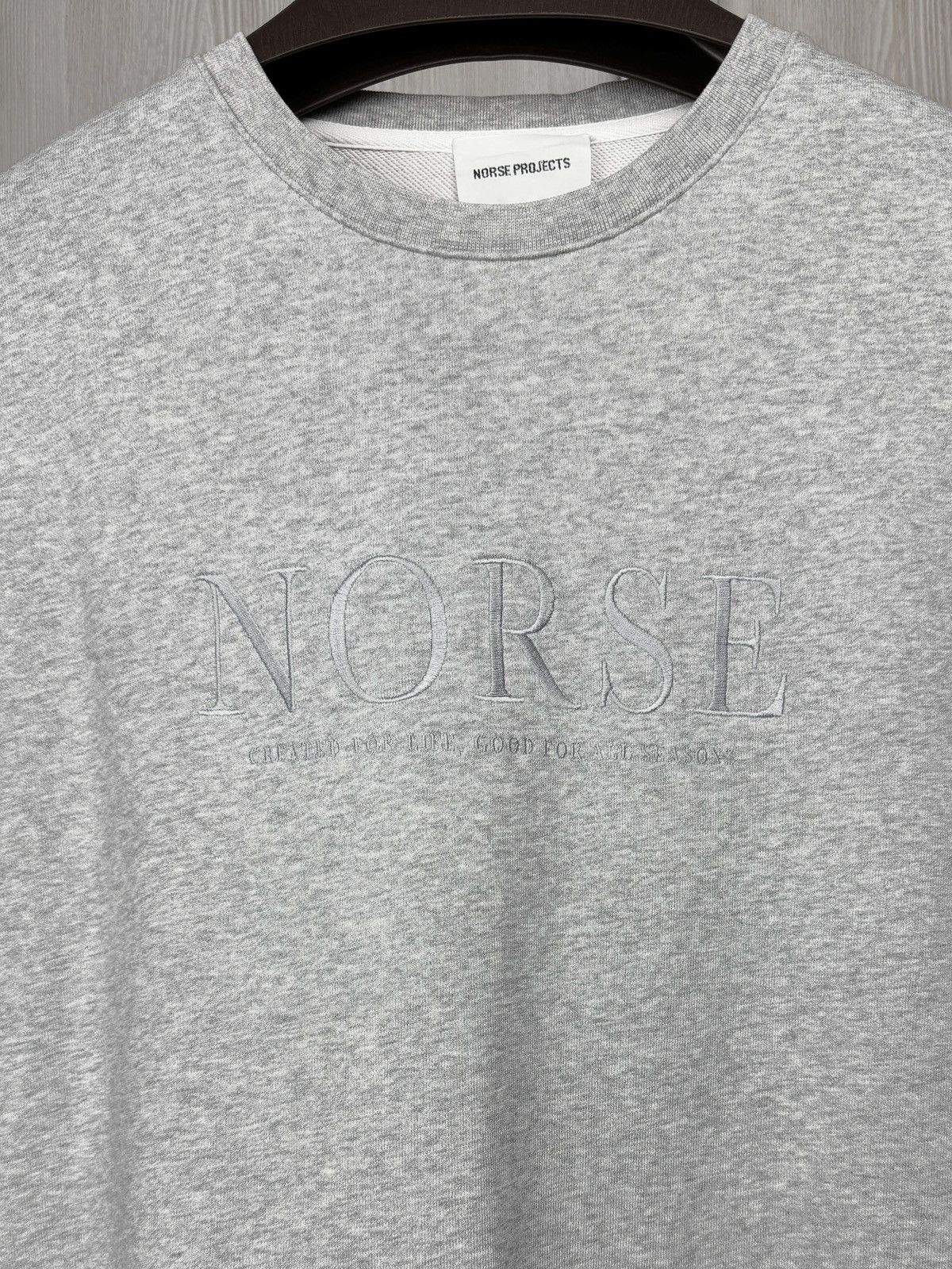 Norse Projects Norse Projects VAGN SERIF LOGO Sweatshirt Men's Crew Neck L Size US L / EU 52-54 / 3 - 3 Thumbnail