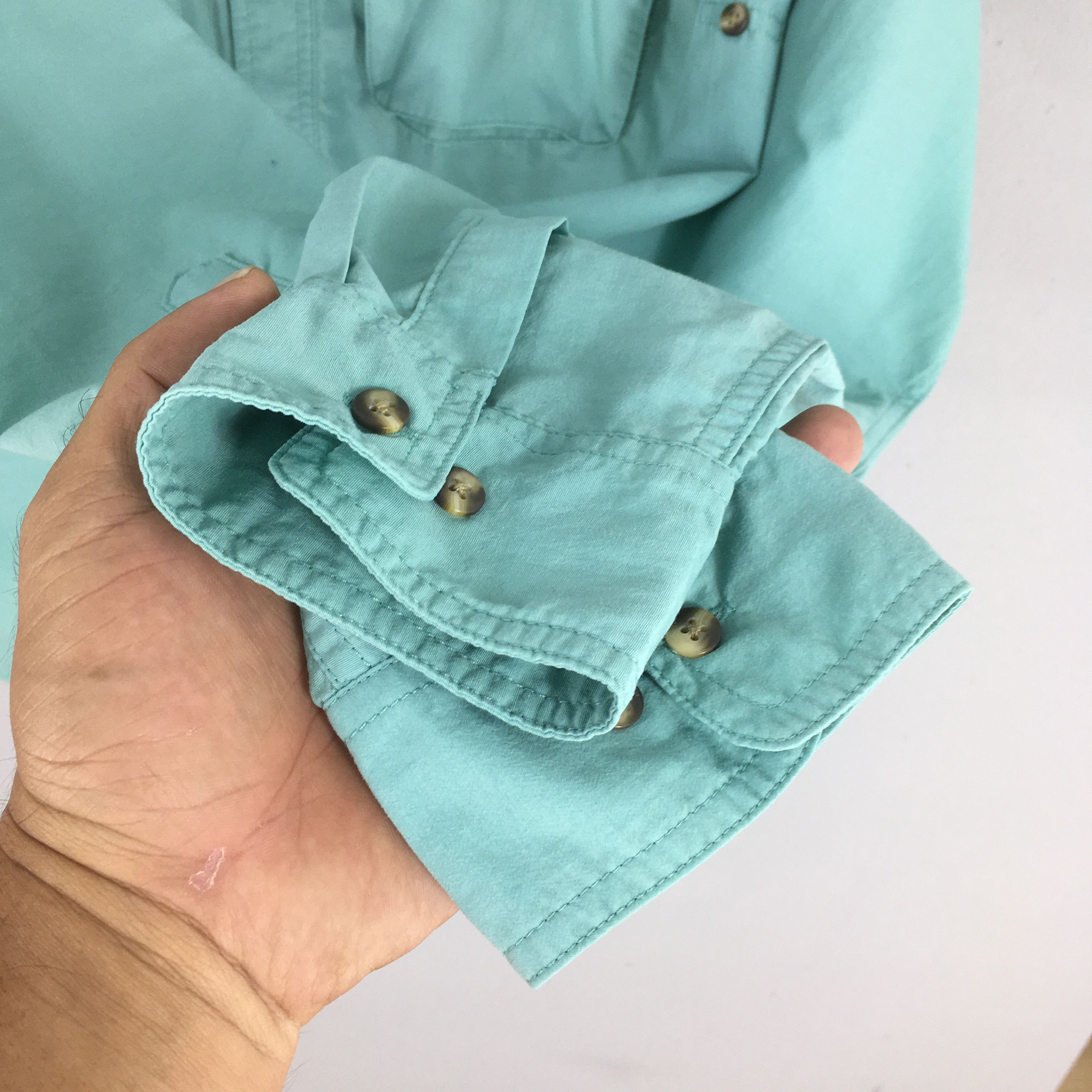 L.L. Bean Vintage L.L. Bean Turquoise Long-Sleeve Shirt Large Size US L / EU 52-54 / 3 - 4 Thumbnail