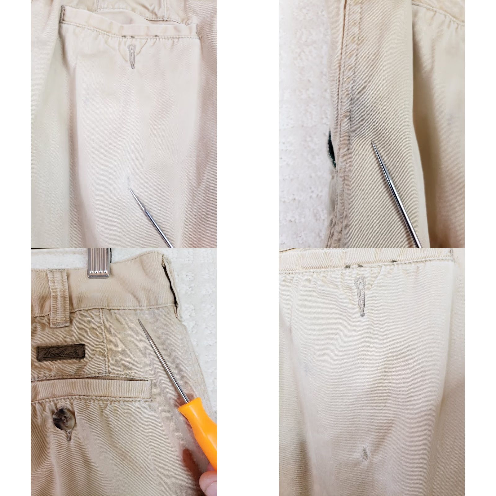 Vintage VINTAGE Woolrich Pants Men 34x29.5" Khaki Flannel Lined Workwear 90s Size US 34 / EU 50 - 11 Thumbnail