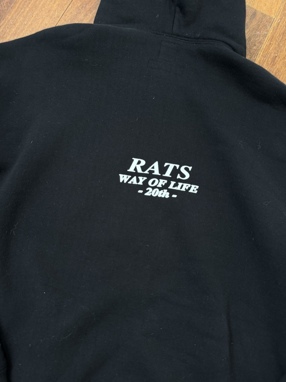 Neighborhood Rats x Neighborhood Hooded Sweatshirt - Black Size US XL / EU 56 / 4 - 10 Thumbnail