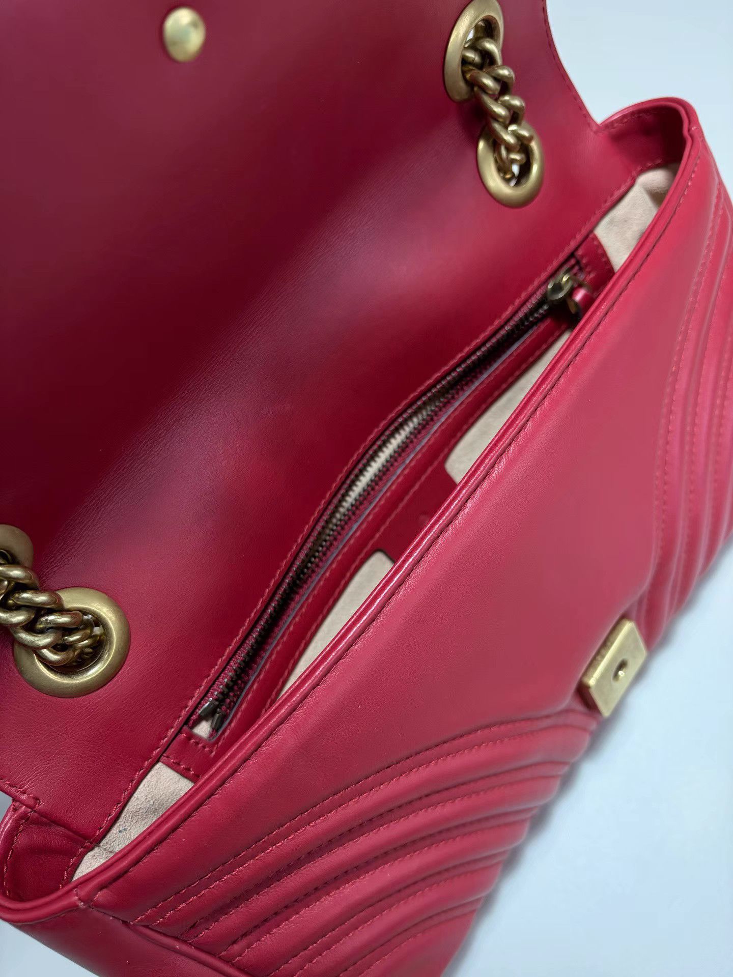 Gucci GUCCI MARMONT Red Shoulder Bag & Crossbody Bag Size ONE SIZE - 7 Thumbnail