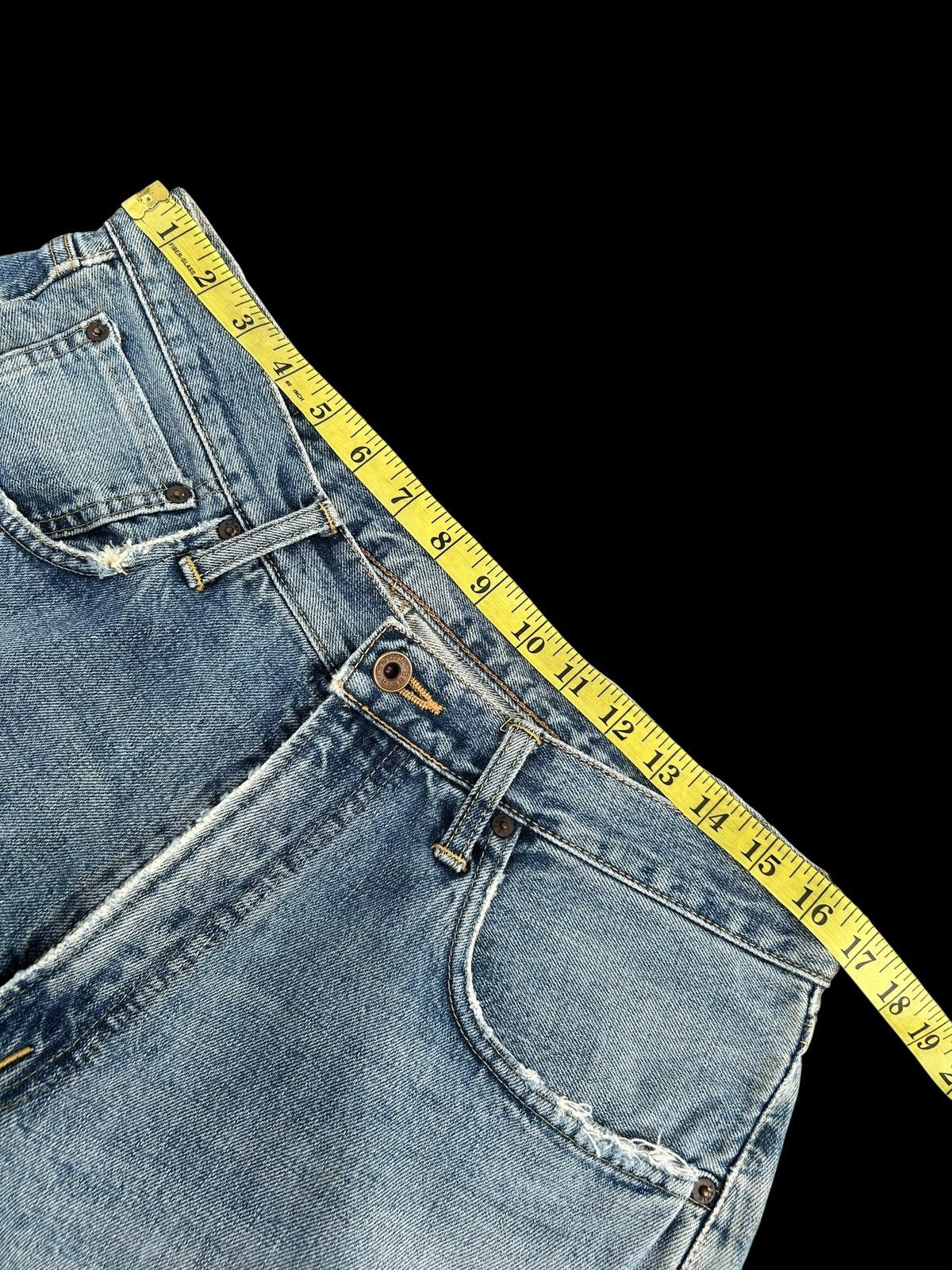 Kapital Thrashed Vintage Edwin 505 Selvedge Short Denim jeans Size US 34 / EU 50 - 15 Thumbnail