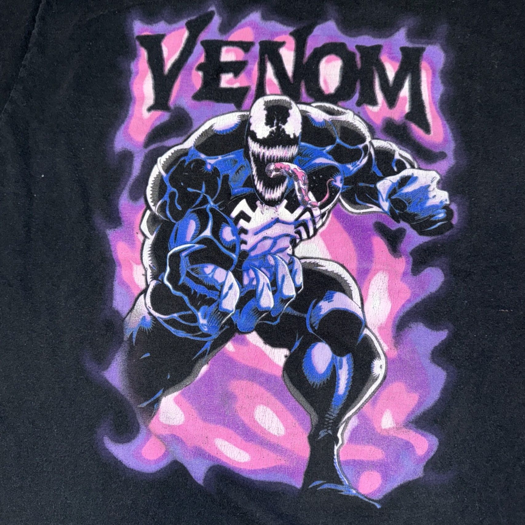 Vintage Marvel Venom T-Shirt Black XL Mens Regular T-Shirt Venom 22x27 Size US XL / EU 56 / 4 - 2 Thumbnail