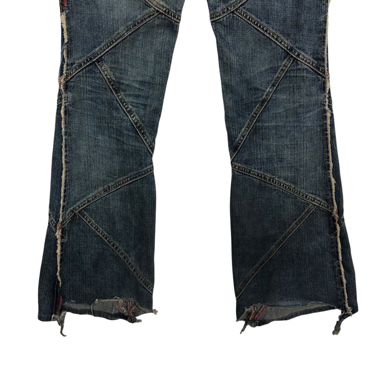 Tornado Mart 📌Bow Cut Design Punk Style Patch Work Style Butterfly Denim Size 32" / US 10 / IT 46 - 12 Thumbnail