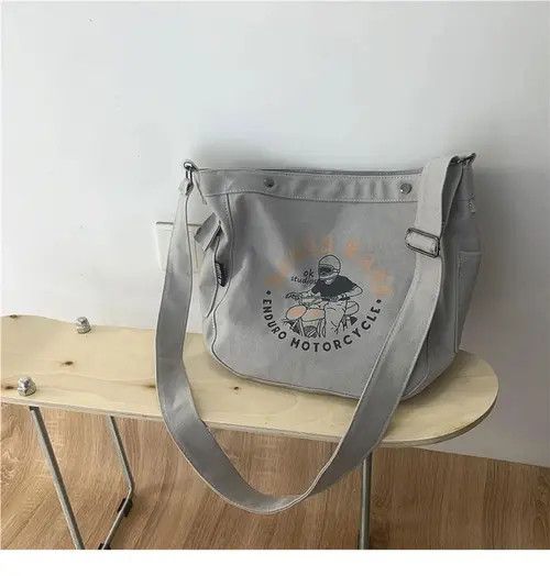 Japanese Brand 90s retro cartoon graphic canvas shoulder bag crossbody y2k Size ONE SIZE - 2 Thumbnail