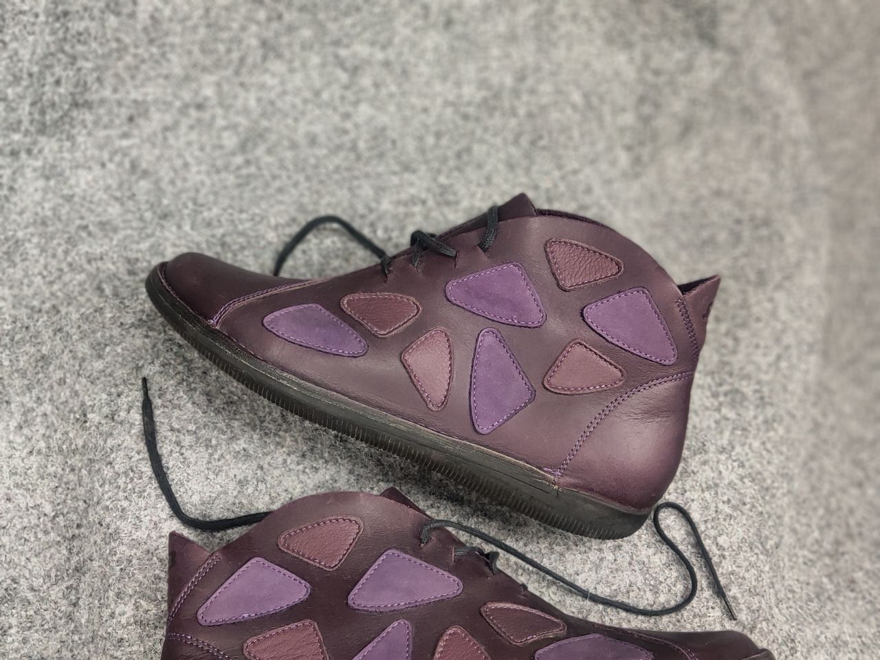 Japanese Brand loints of holland Design Leather Purple Comfort shoes Boots Size US 11 / IT 41 - 3 Thumbnail