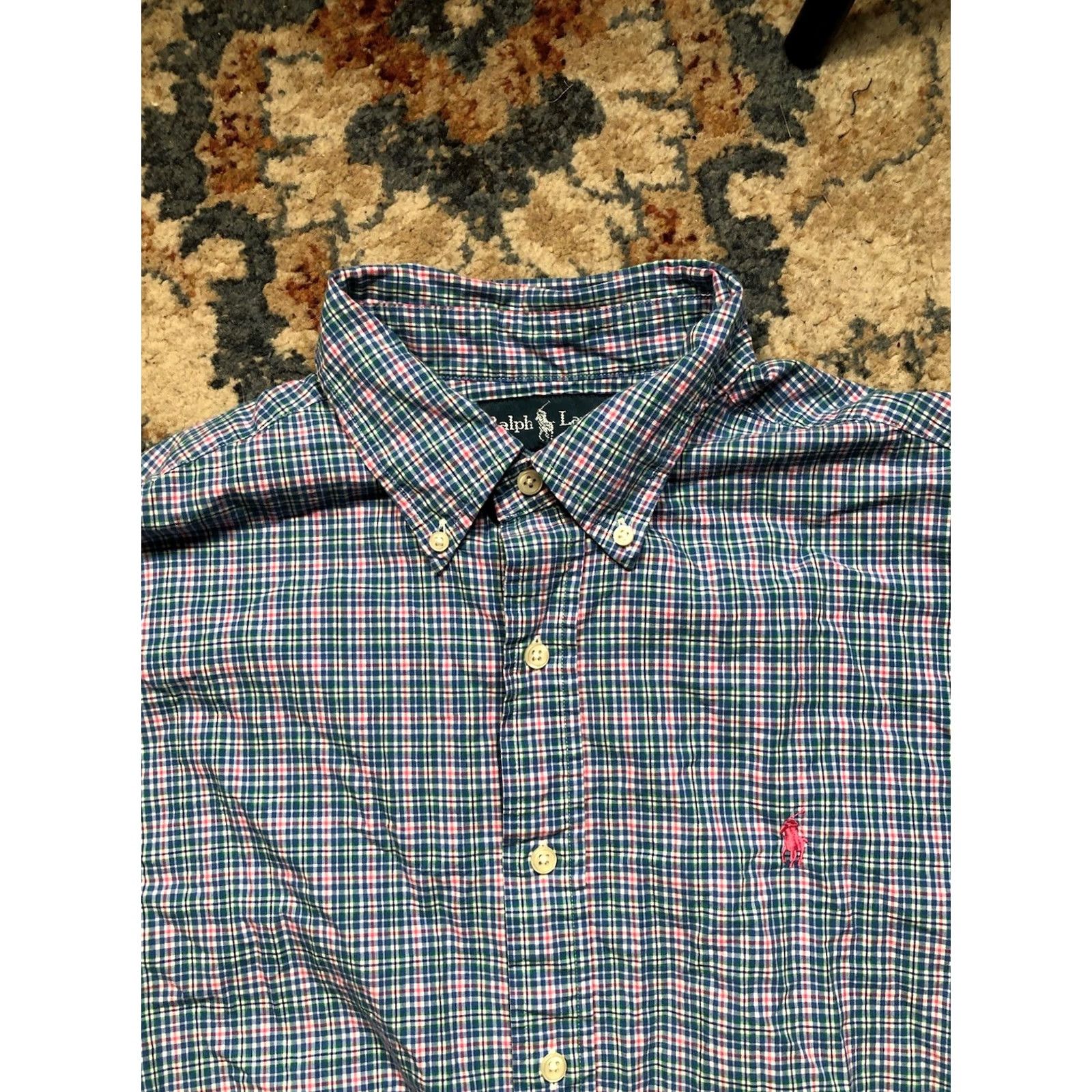 Ralph Lauren Ralph Lauren Shirt Mens Large Multicolor Madras Plaid Classic Fit Button-Up Long Sleeve Collared Logo Embroidered Cotton Woven Casual Business Size US L / EU 52-54 / 3 - 2 Thumbnail