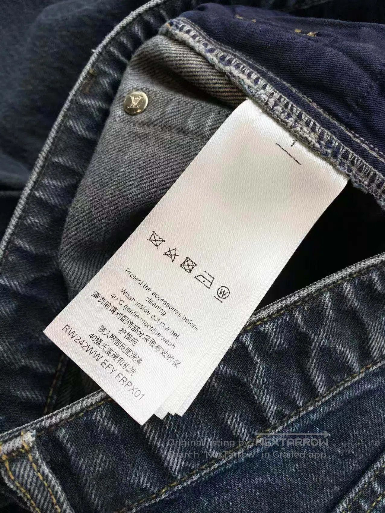 Louis Vuitton Louis Vuitton Letter logo wide-leg jeans| Size 24" / US 00 / IT 34 - 5 Thumbnail