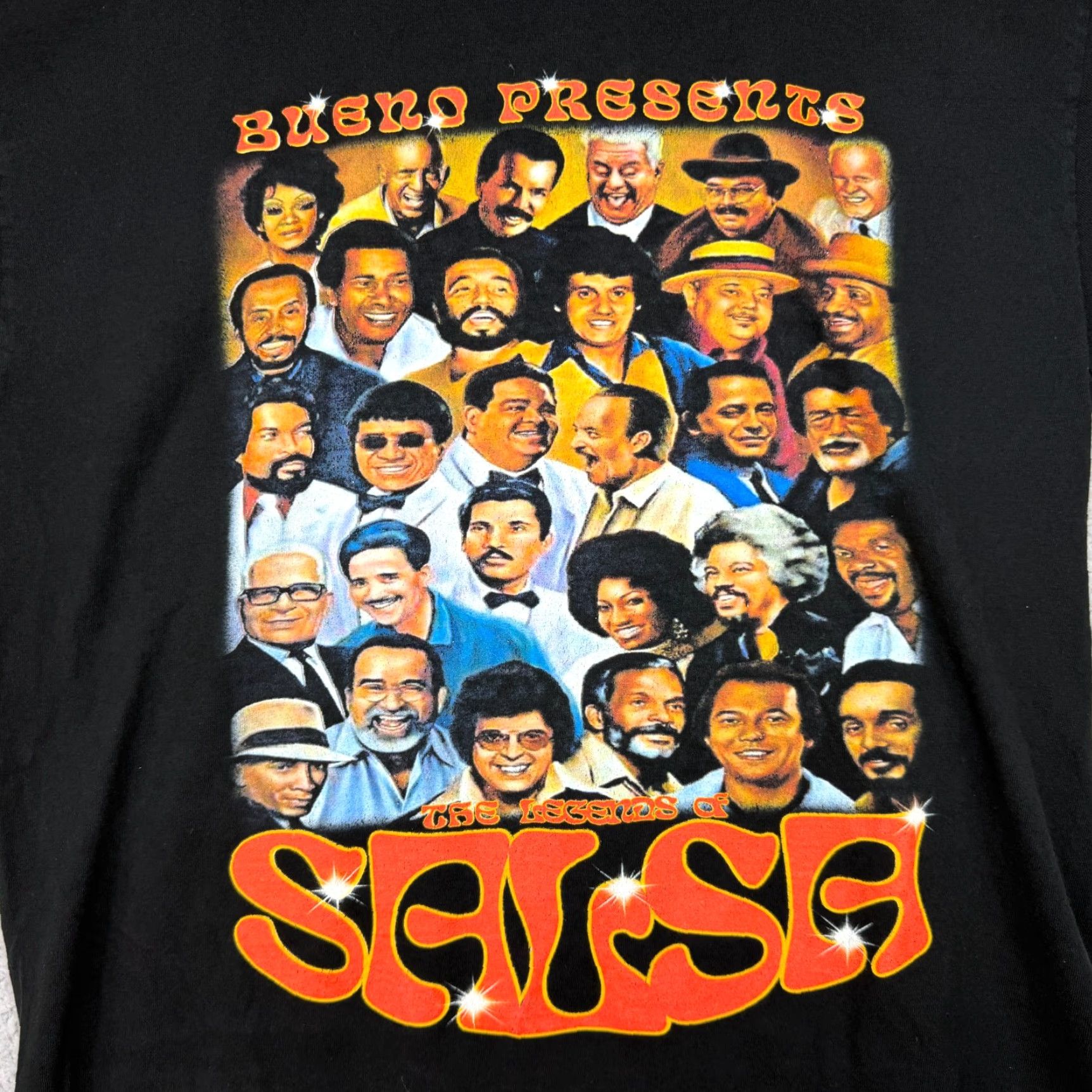 Vintage Bueno Presents Salsa All Stars Lavoe Willie Colon Ismael Rivera Blades T Shirt M Size US M / EU 48-50 / 2 - 2 Thumbnail