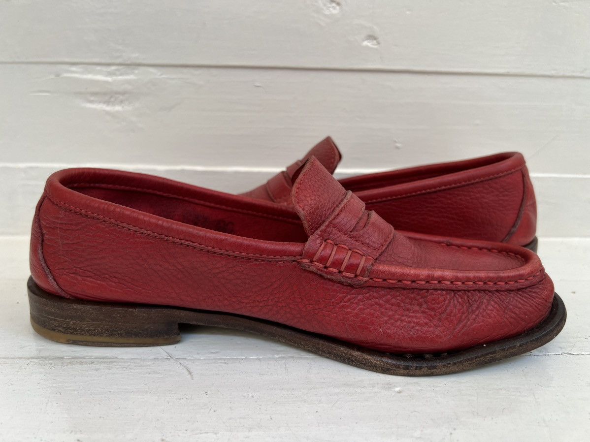 Paraboot Paraboot Veritable Mocassin Red Leather Boat Shoe Size US 7 / IT 37 - 7 Thumbnail