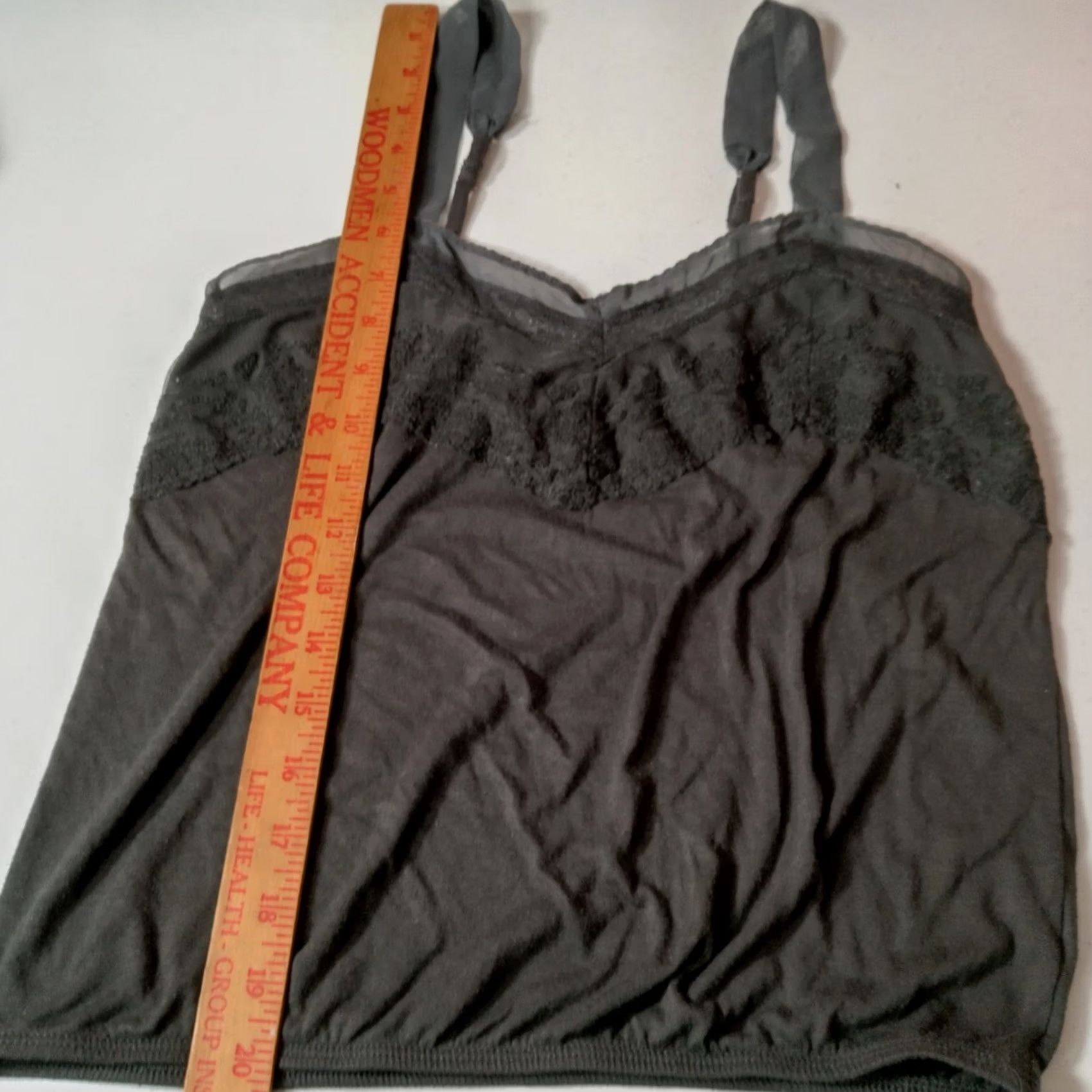 American Eagle Outfitters VINTAGE American Eagle Outfitters Tank Top Women Small Lace Top Elastic Waist Gray Sleeveless V-Neck Camisole Size S / US 4 / IT 40 - 7 Thumbnail