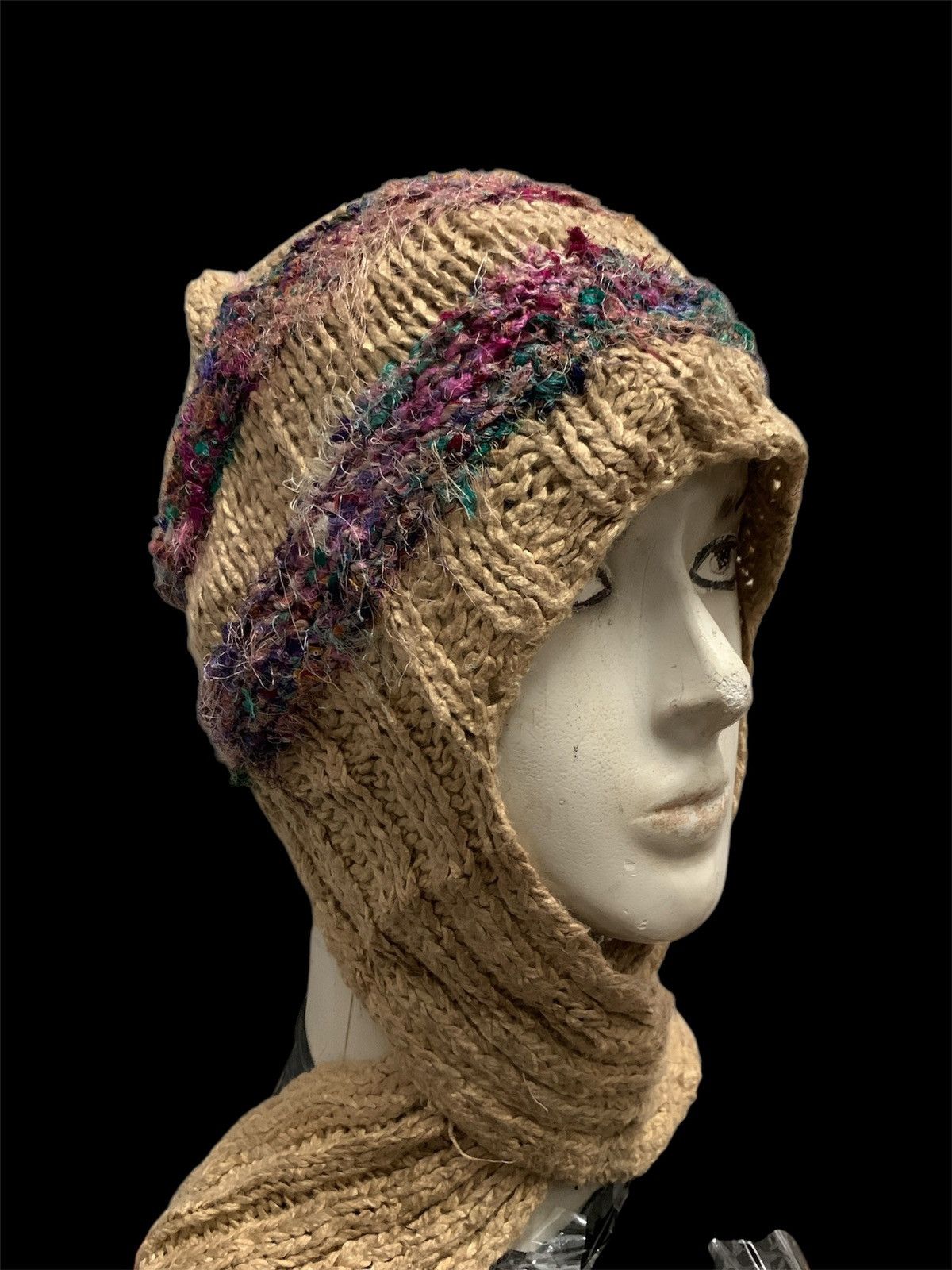 Designer × Japanese Brand Crochet Knitted Handmade Beanie Hats Rare design Size ONE SIZE - 1 Thumbnail